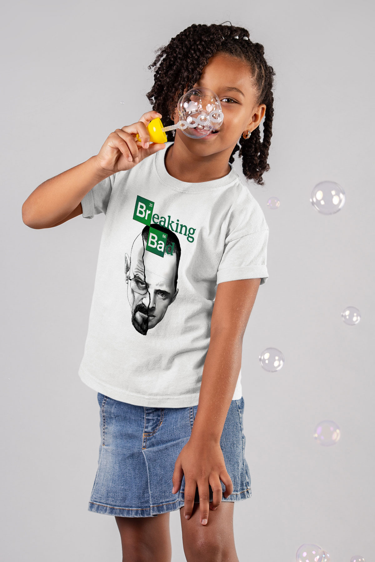 Breaking Bad Heisenberg Baskılı Beyaz Unisex Çocuk Tişört