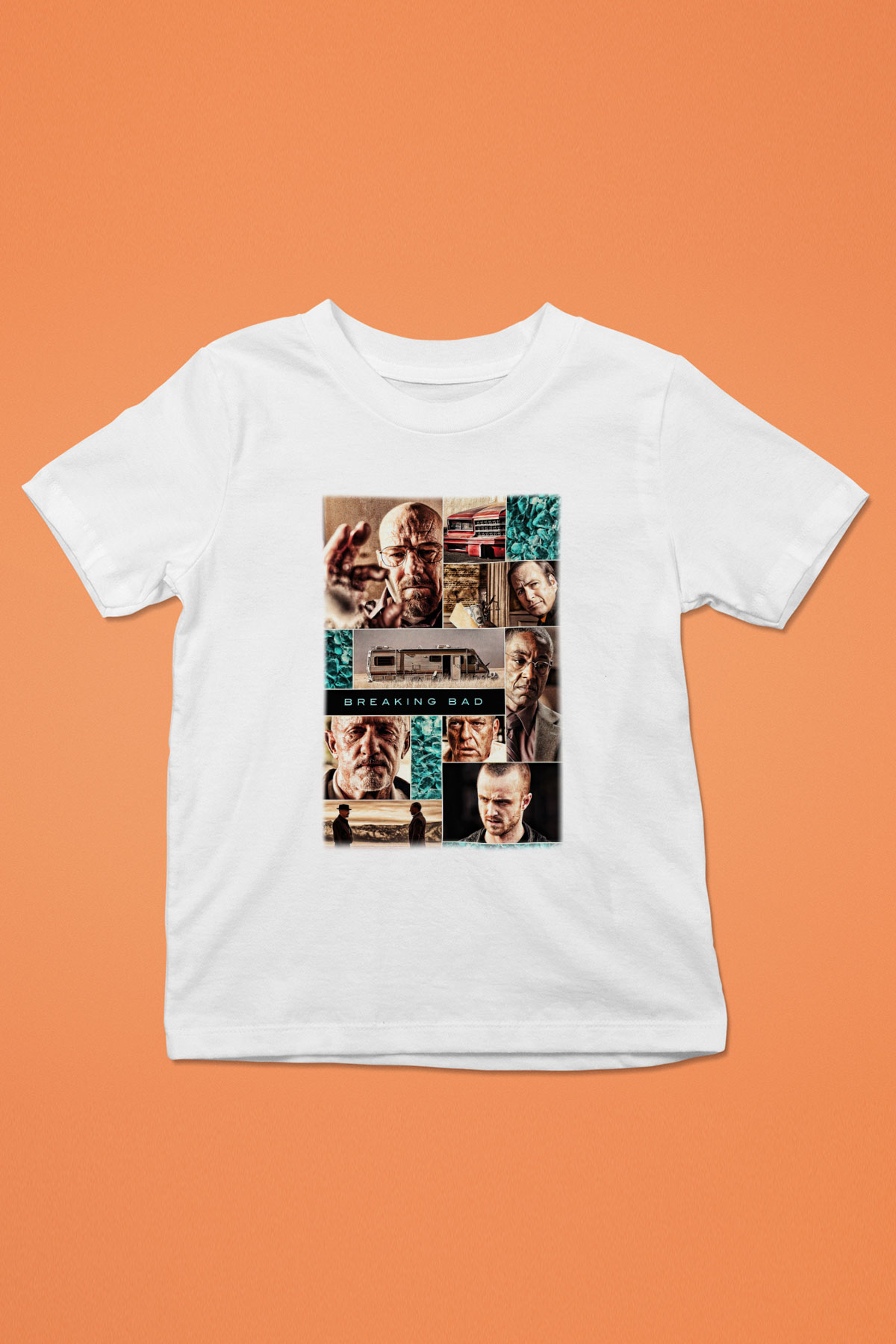 Breaking Bad Heisenberg Baskılı Beyaz Unisex Çocuk Tişört