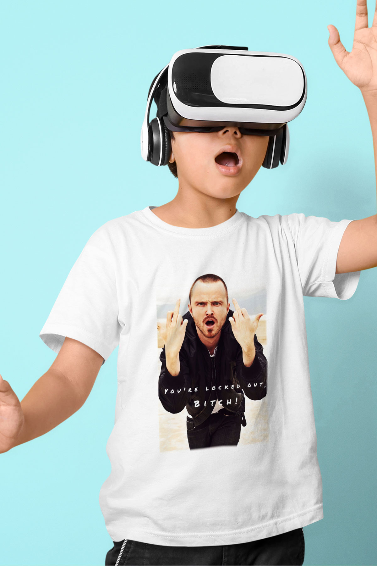 Breaking Bad Heisenberg Baskılı Beyaz Unisex Çocuk Tişört