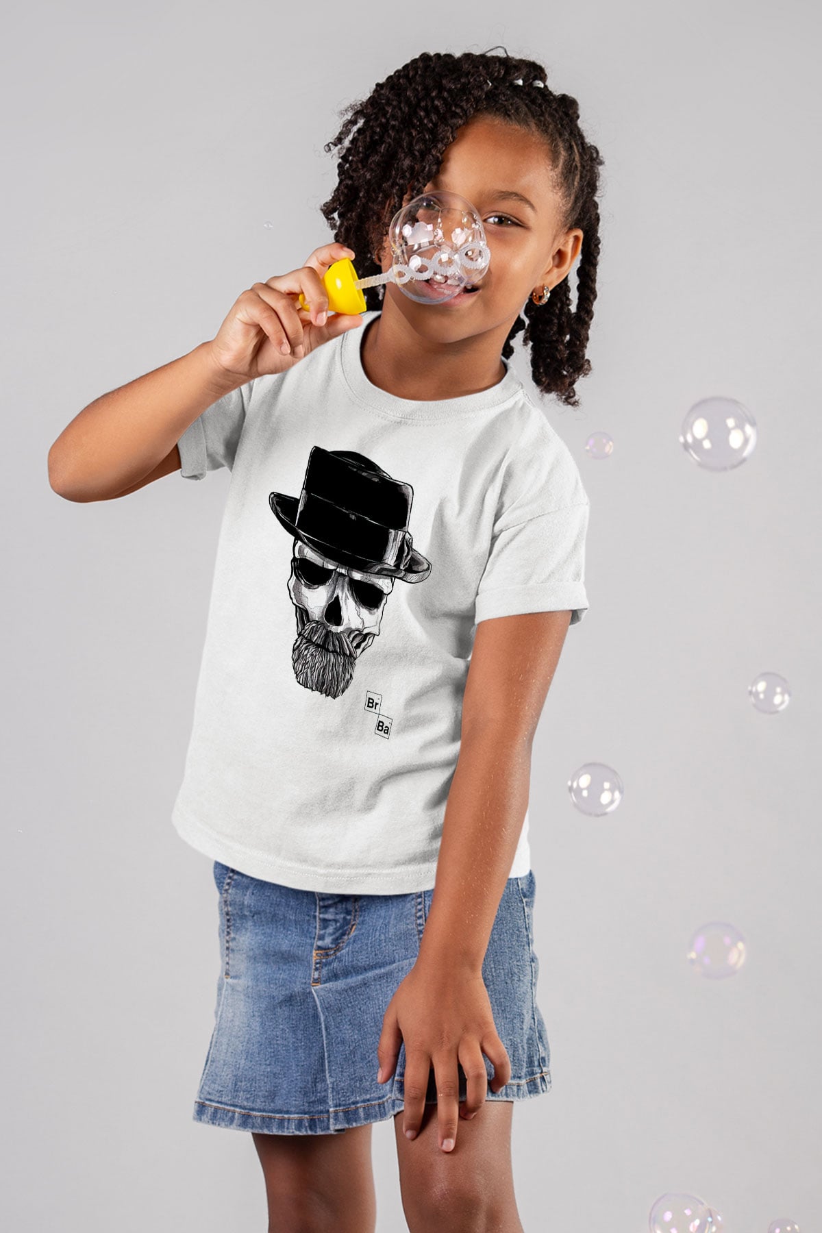 Breaking Bad Heisenberg Baskılı Beyaz Unisex Çocuk Tişört
