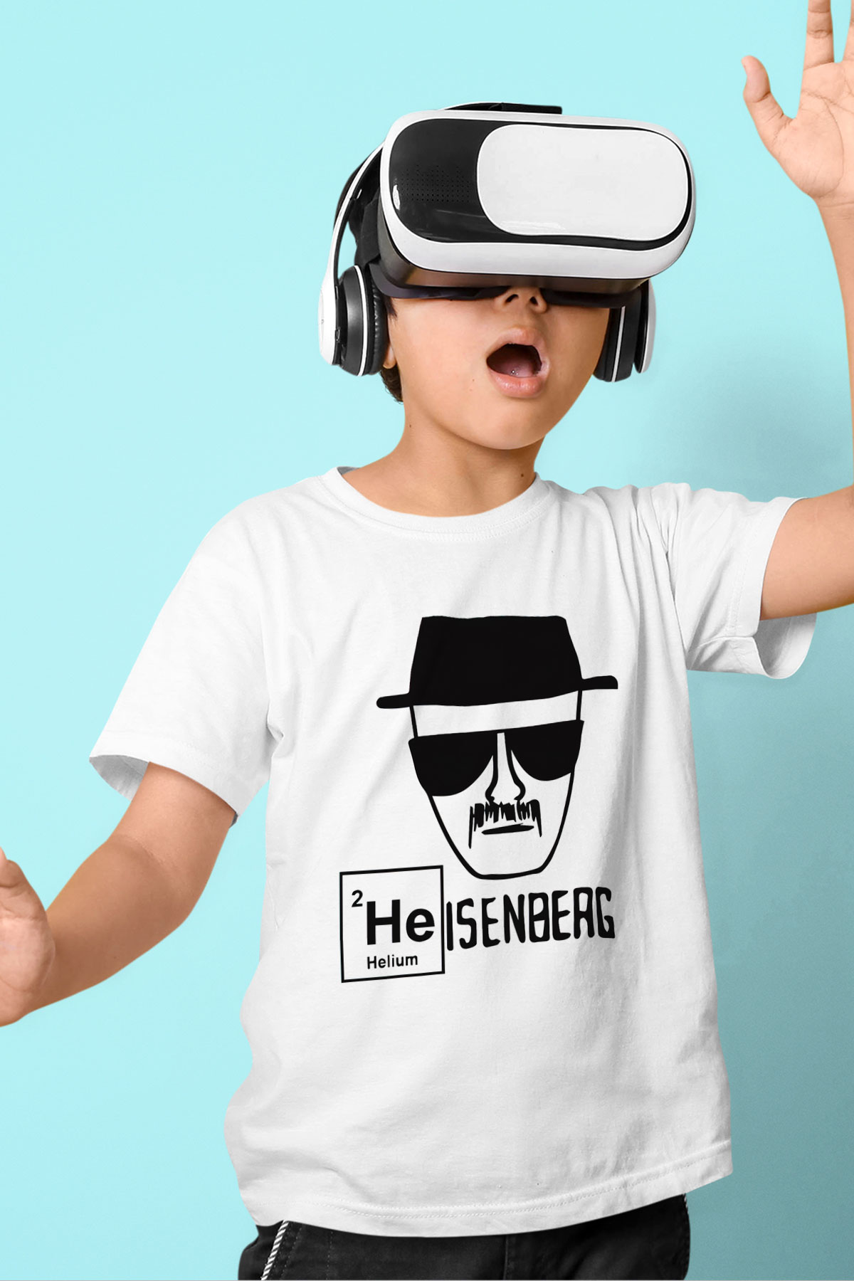 Breaking Bad Heisenberg Baskılı Beyaz Unisex Çocuk Tişört