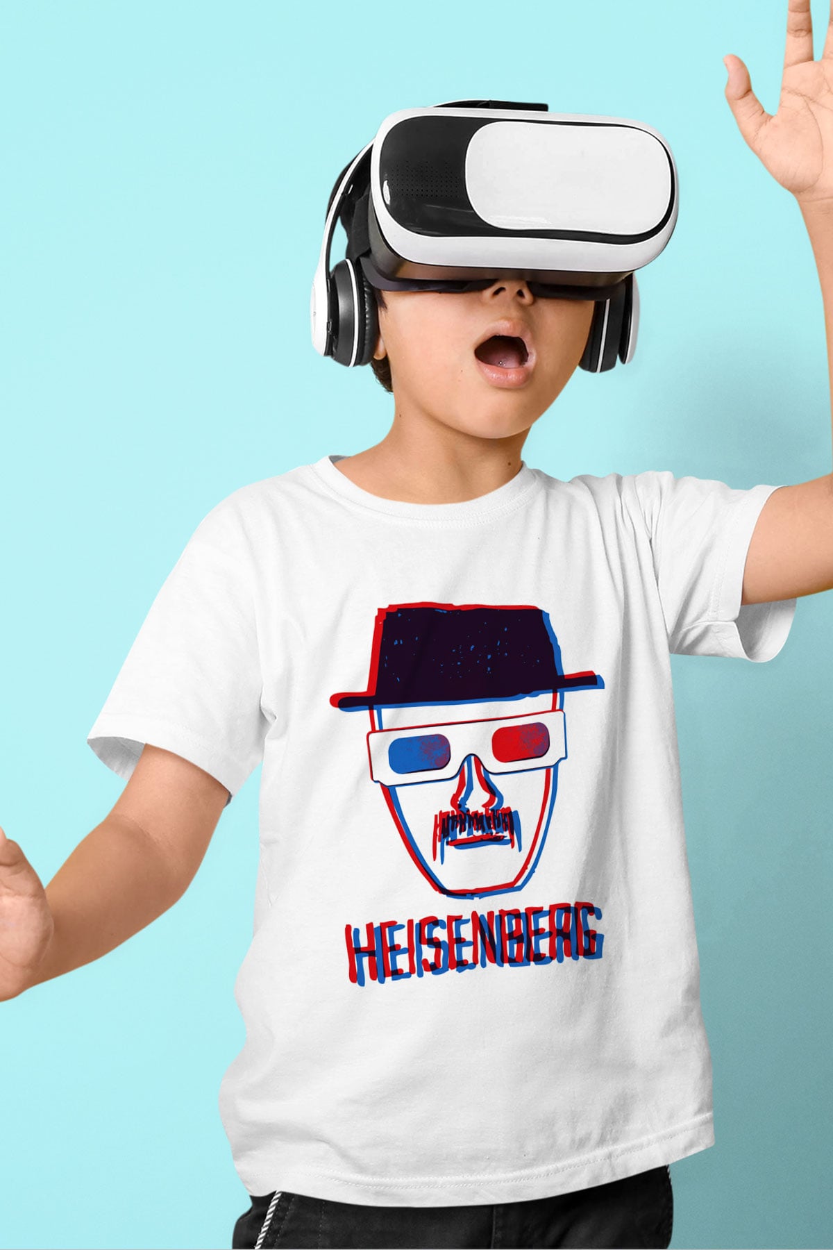 Breaking Bad Heisenberg Baskılı Beyaz Unisex Çocuk Tişört