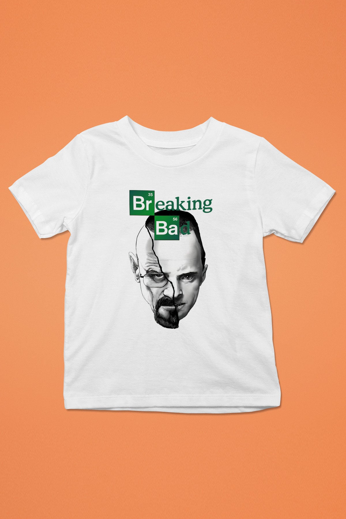 Breaking Bad Heisenberg Baskılı Beyaz Unisex Çocuk Tişört