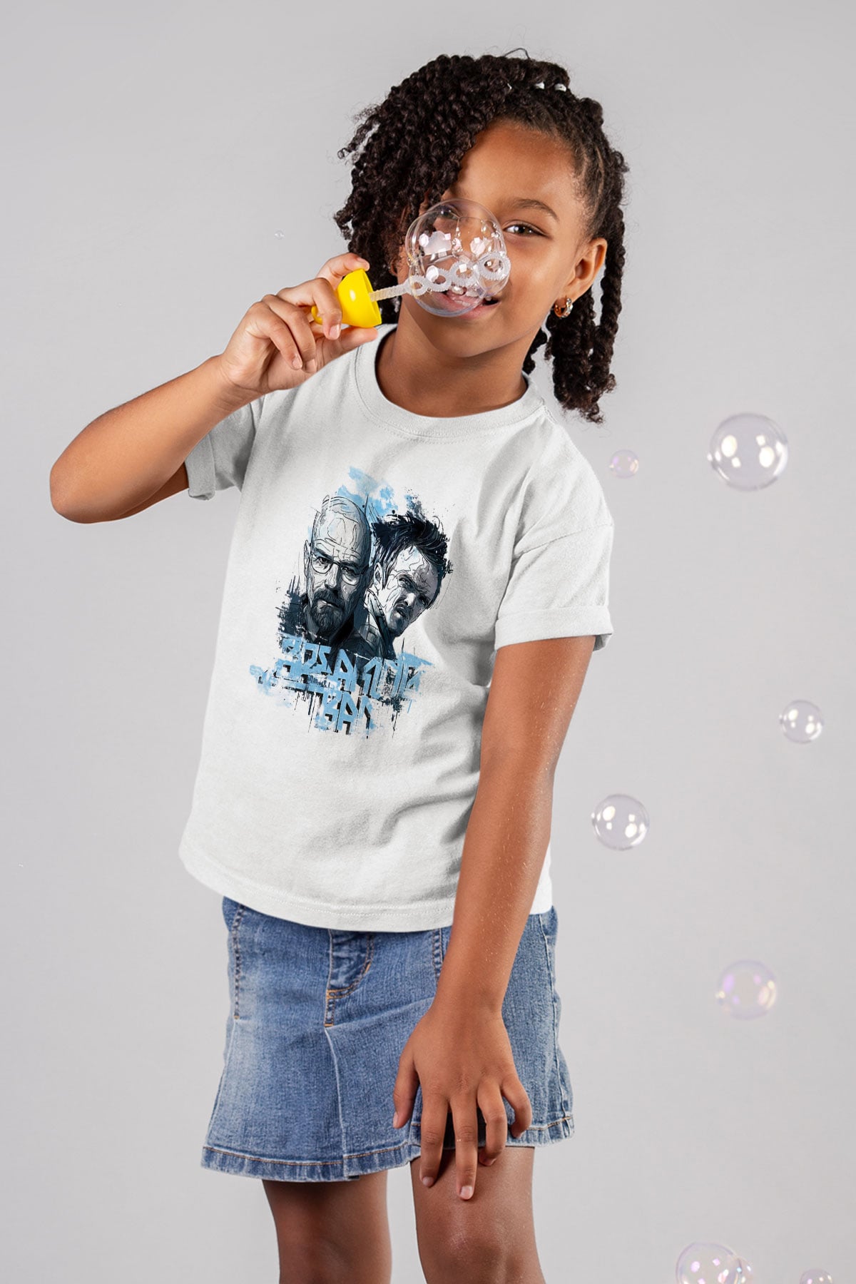 Breaking Bad Heisenberg Baskılı Beyaz Unisex Çocuk Tişört
