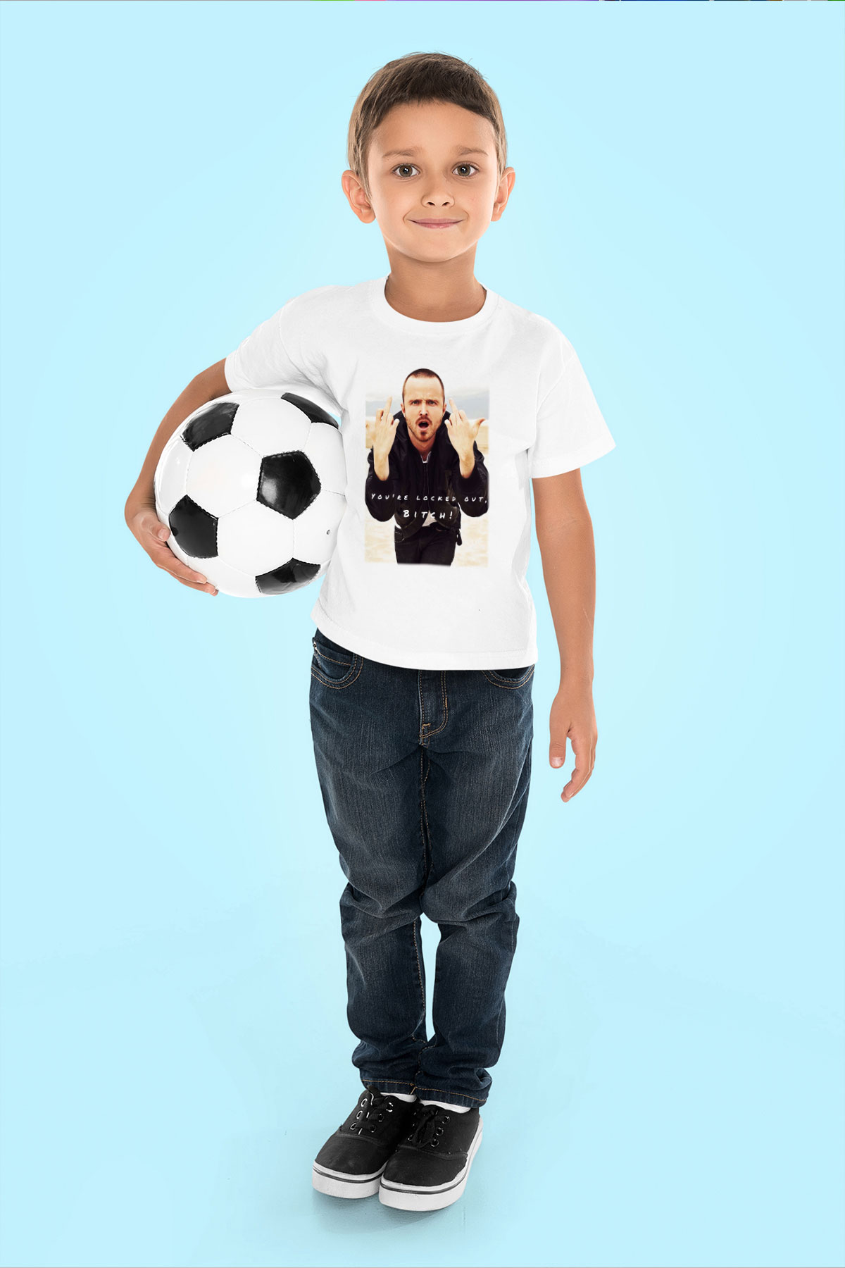 Breaking Bad Heisenberg Baskılı Beyaz Unisex Çocuk Tişört