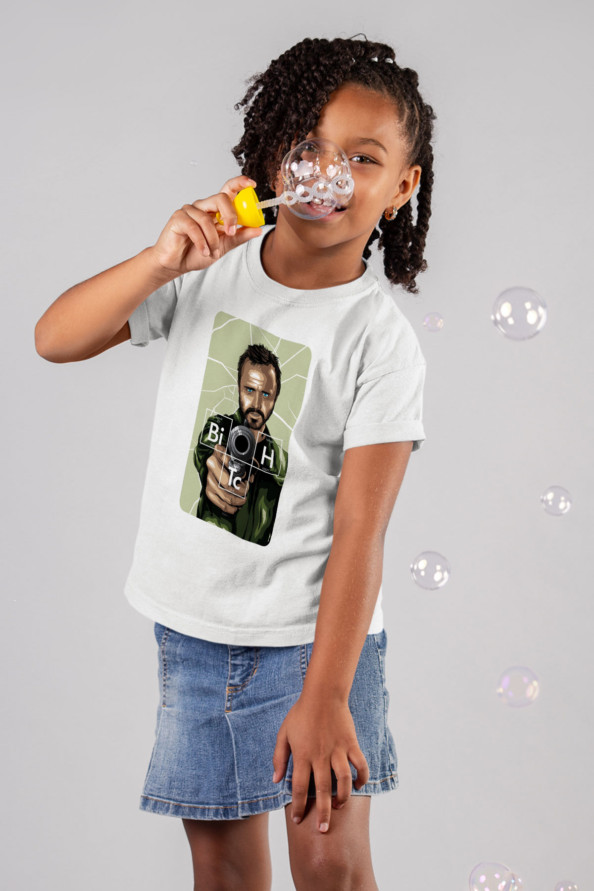 Breaking Bad Heisenberg Baskılı Beyaz Unisex Çocuk Tişört