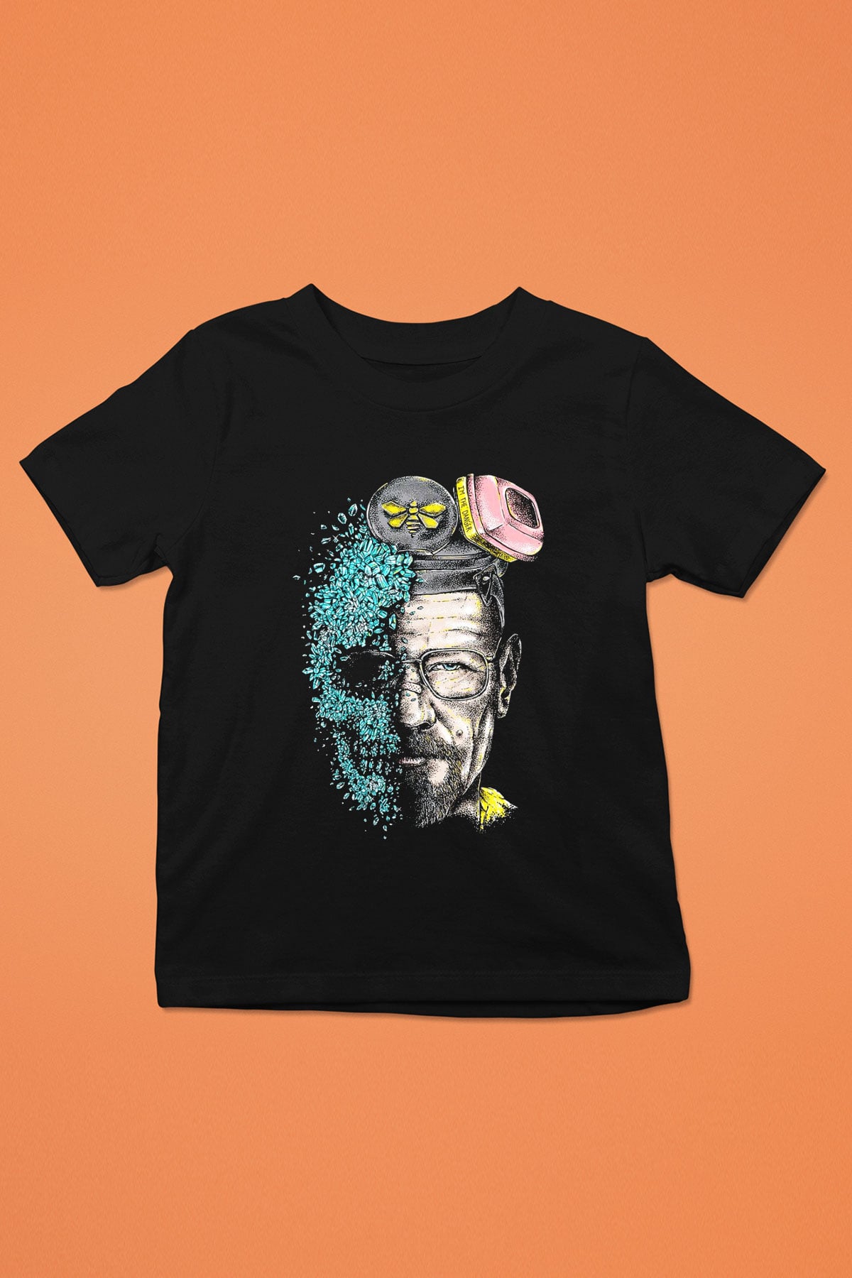Breaking Bad Heisenberg Baskılı Siyah Unisex Çocuk Tişört