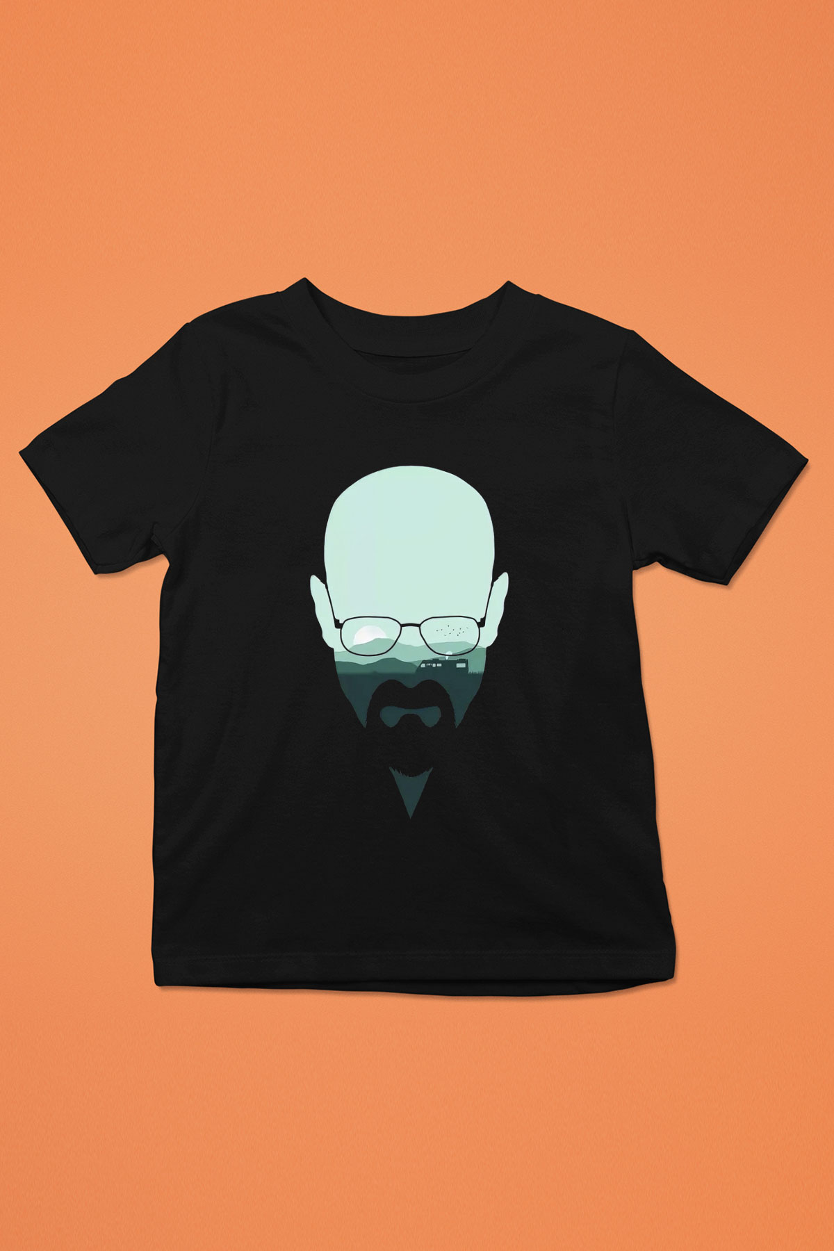 Breaking Bad Heisenberg Baskılı Siyah Unisex Çocuk Tişört
