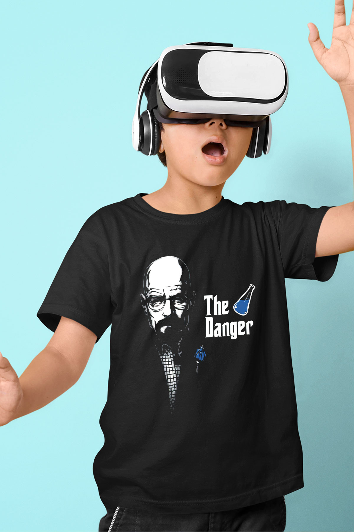 Breaking Bad Heisenberg Baskılı Siyah Unisex Çocuk Tişört