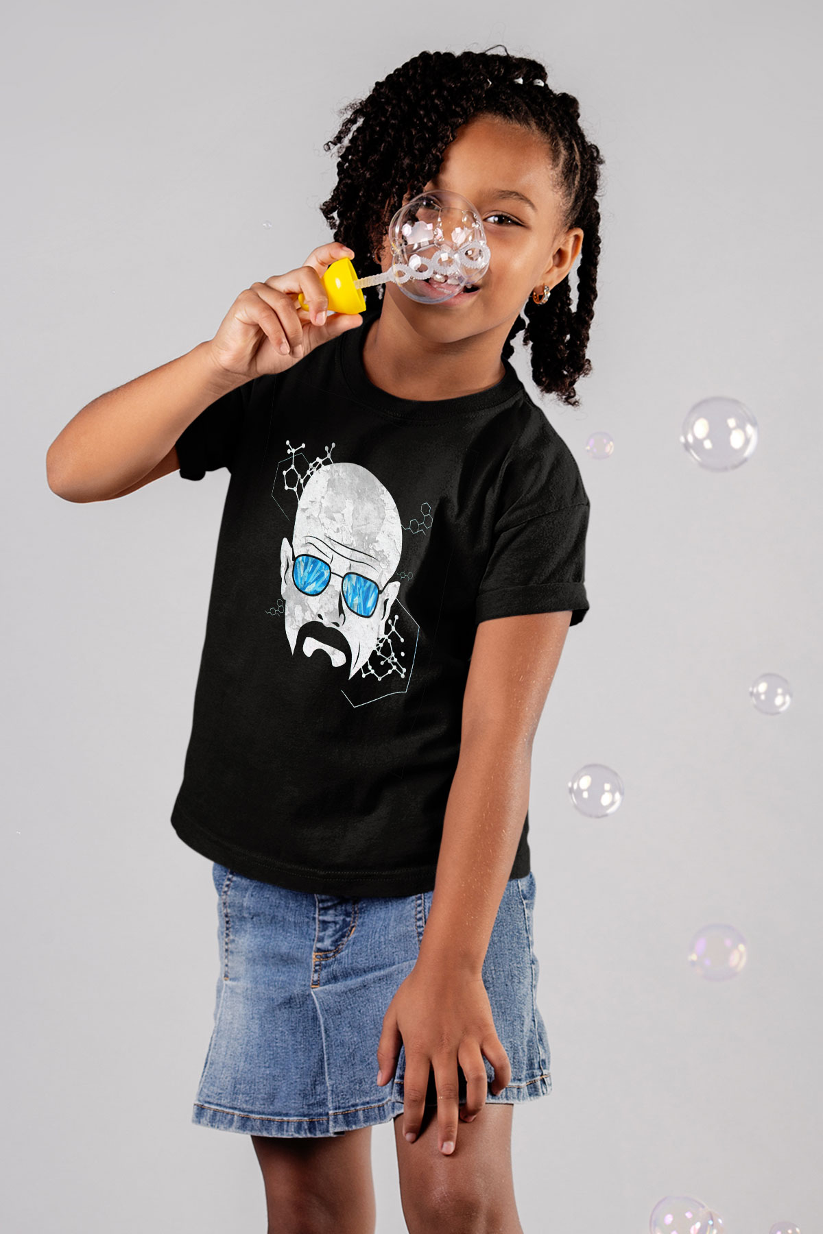 Breaking Bad Heisenberg Baskılı Siyah Unisex Çocuk Tişört