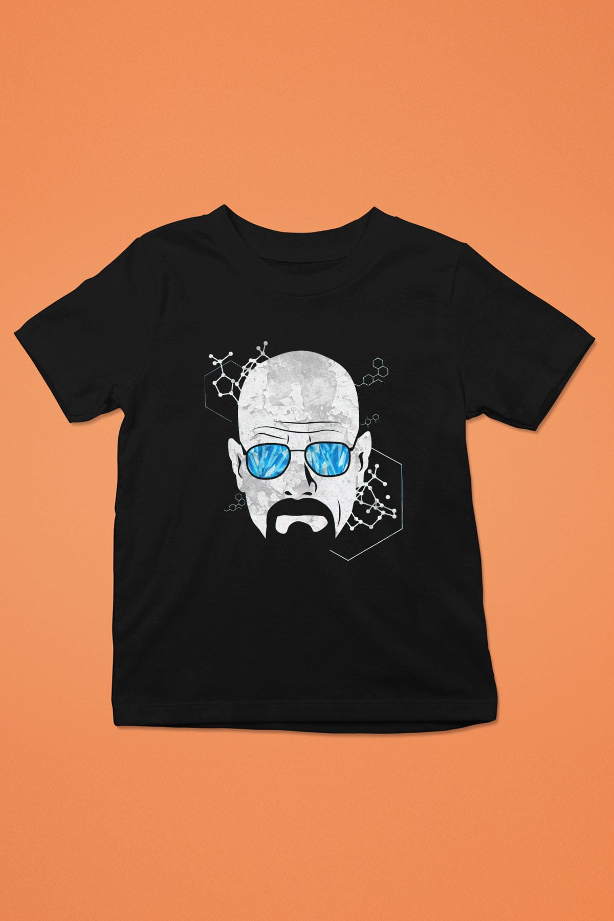 Breaking Bad Heisenberg Baskılı Siyah Unisex Çocuk Tişört