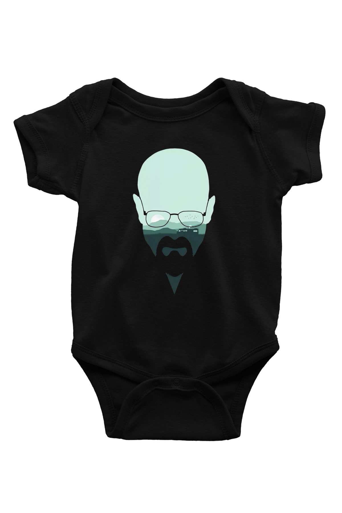 Breaking Bad Heisenberg Baskılı Siyah Bebek Body - Zıbın