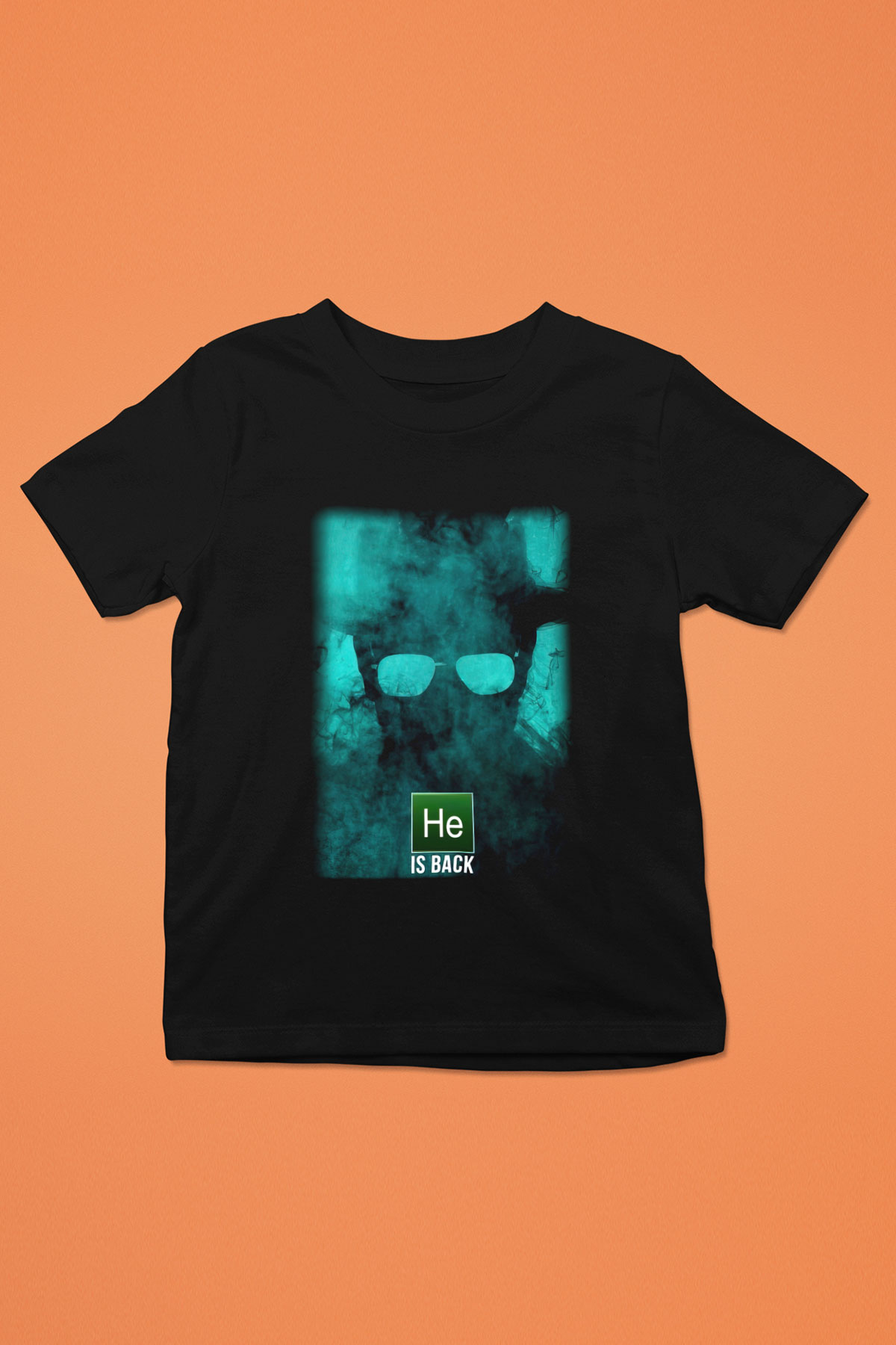 Breaking Bad Heisenberg Baskılı Siyah Unisex Çocuk Tişört