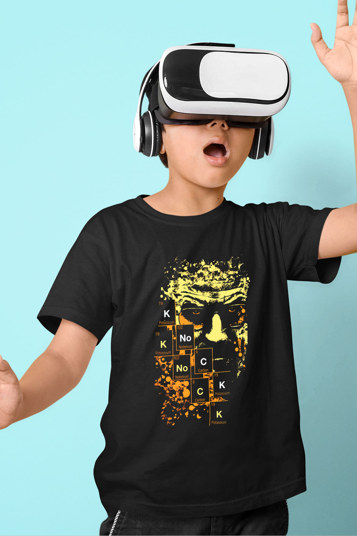 Breaking Bad Heisenberg Baskılı Siyah Unisex Çocuk Tişört