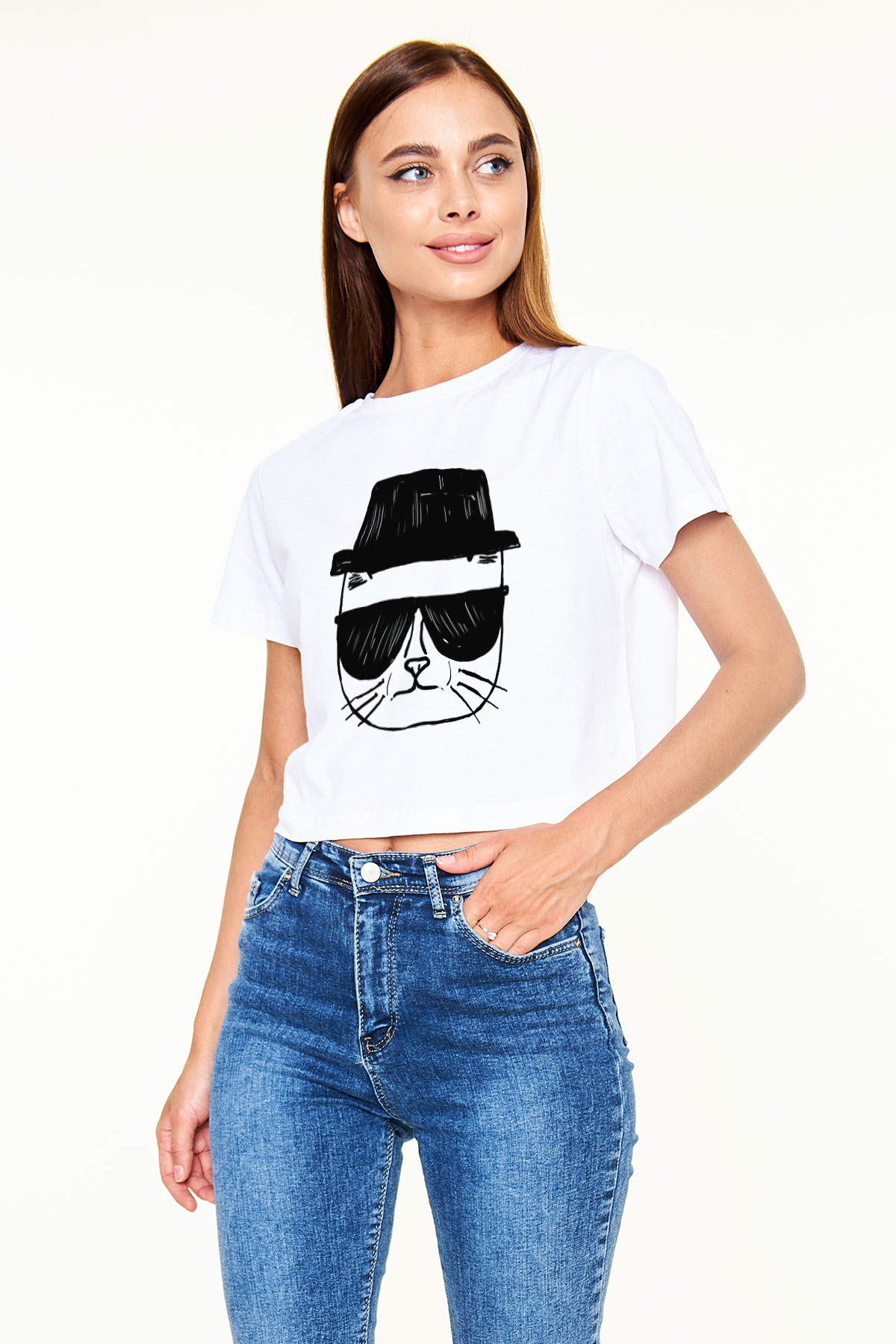 Breaking Bad Heisenberg Beyaz Croptop Tişört