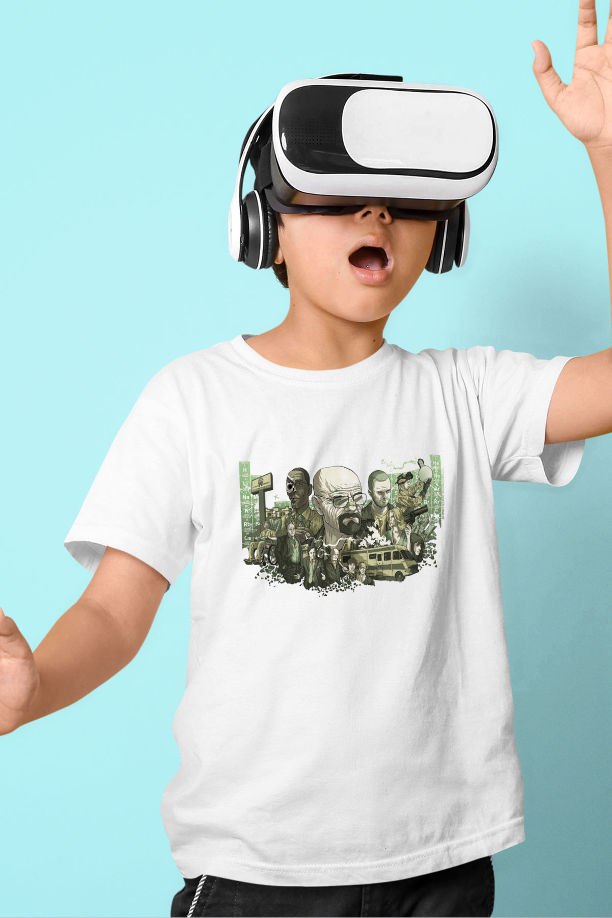 Breaking Bad Heisenberg Beyaz Unisex Çocuk Tişört