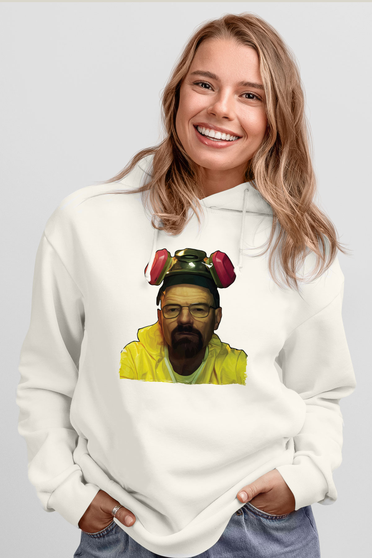 Breaking Bad Heisenberg Beyaz Unisex Hoodie