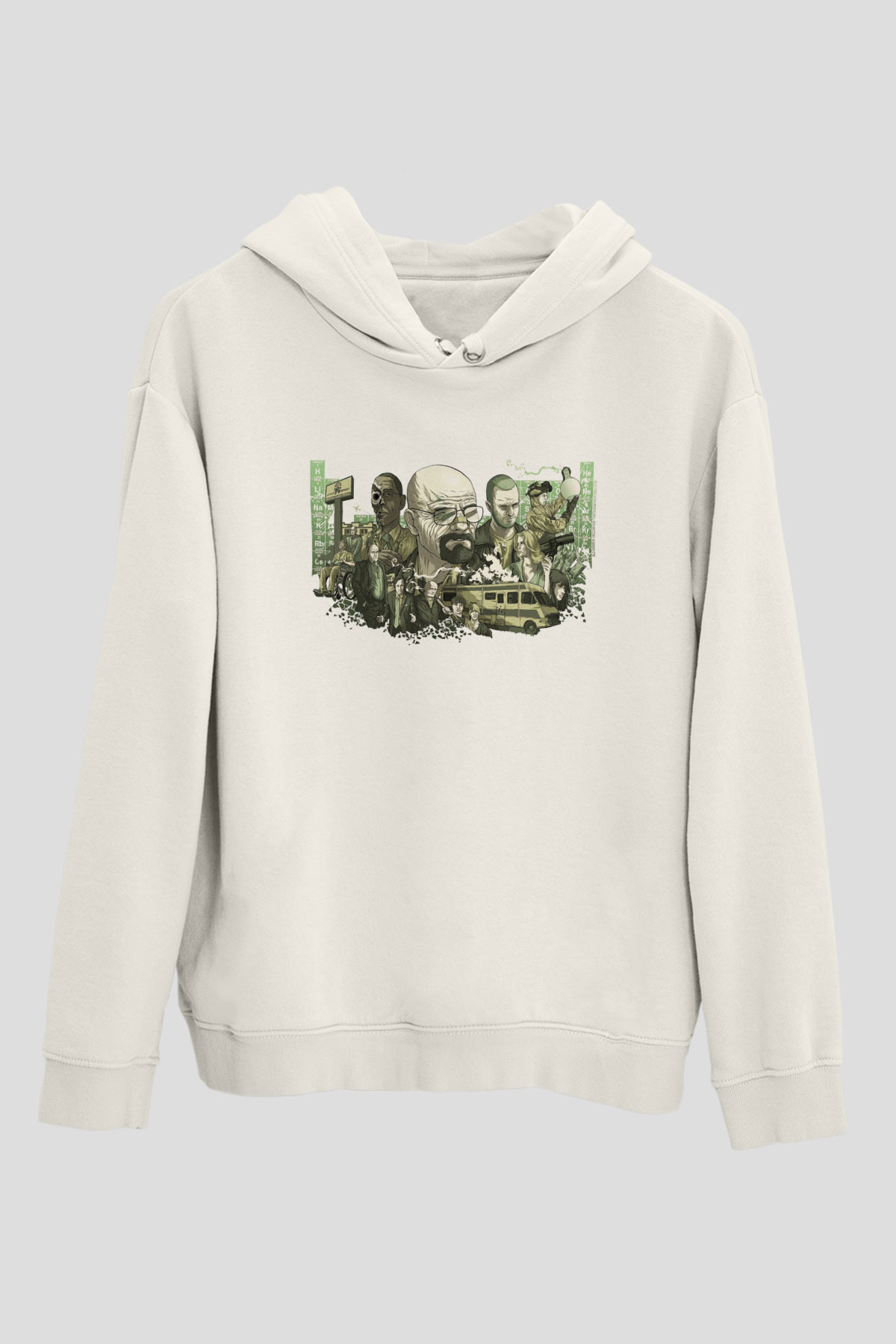 Breaking Bad Heisenberg Beyaz Unisex Hoodie