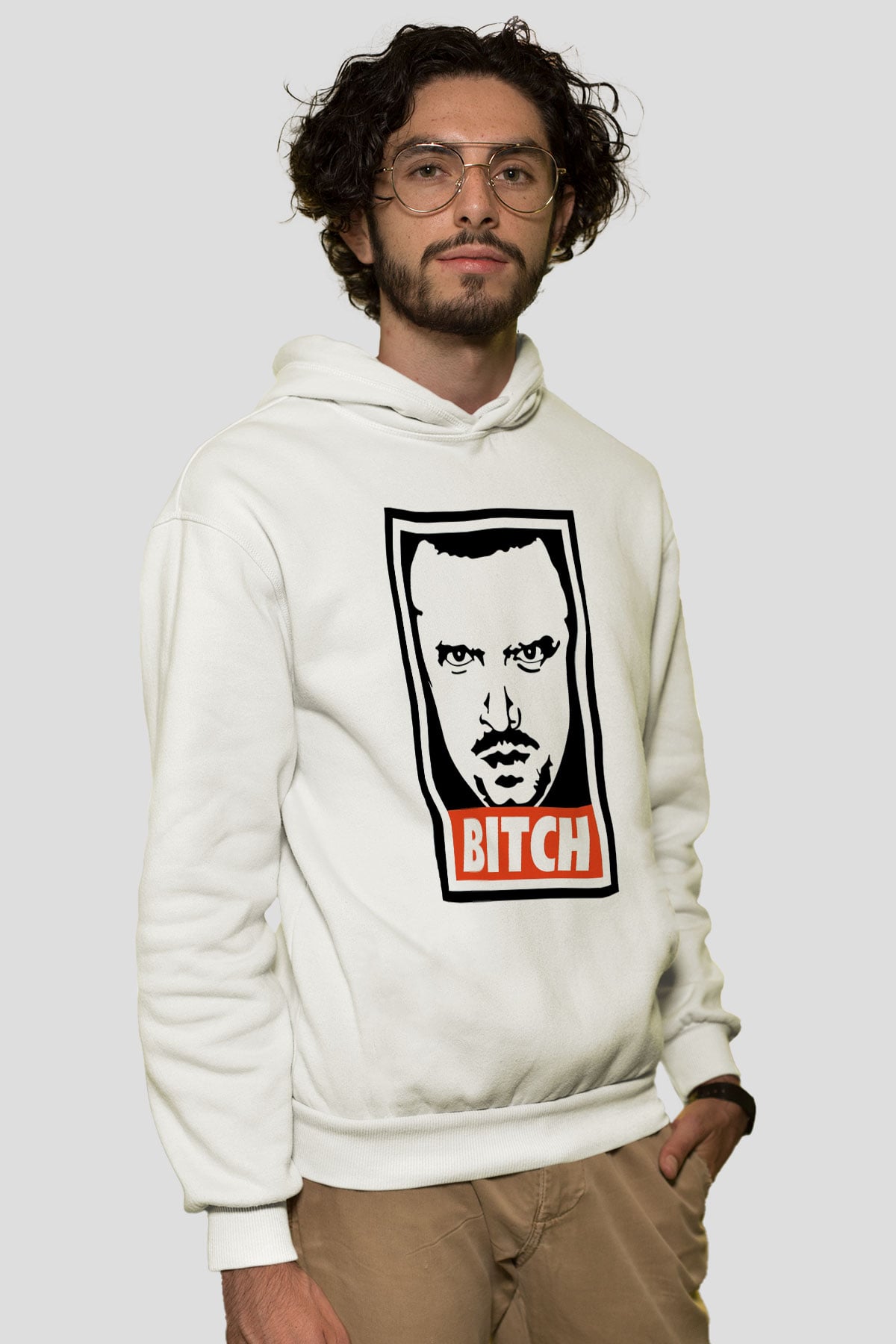 Breaking Bad Heisenberg Beyaz Unisex Hoodie