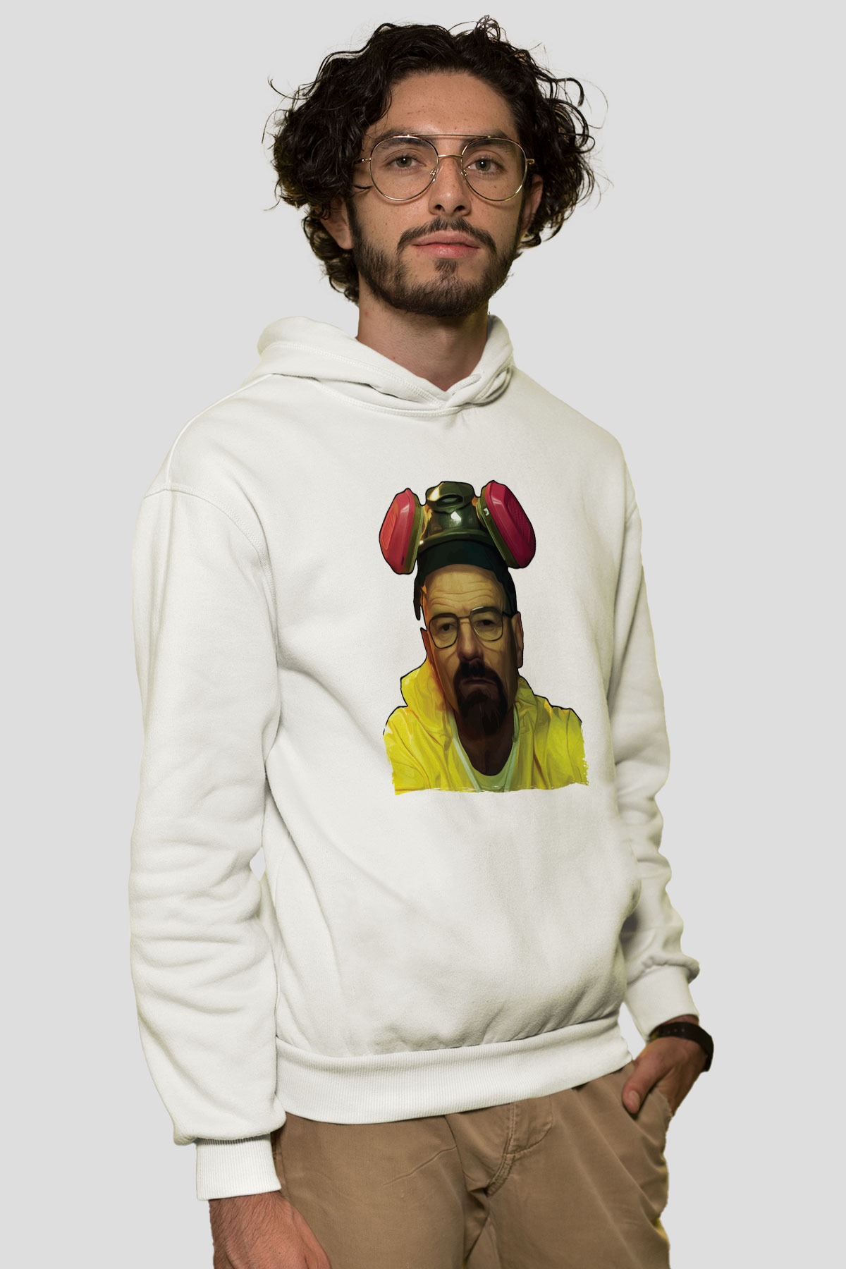 Breaking Bad Heisenberg Beyaz Unisex Hoodie