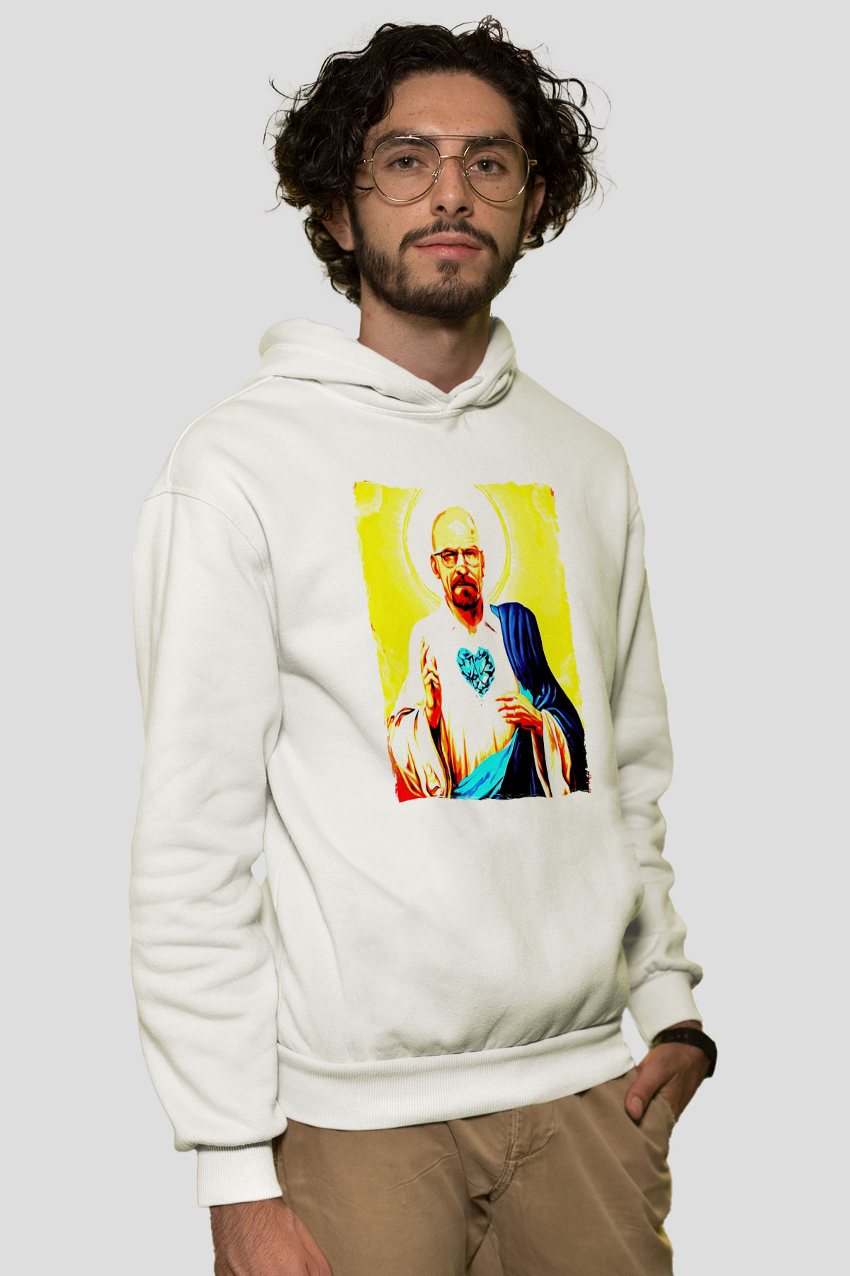 Breaking Bad Heisenberg Beyaz Unisex Hoodie