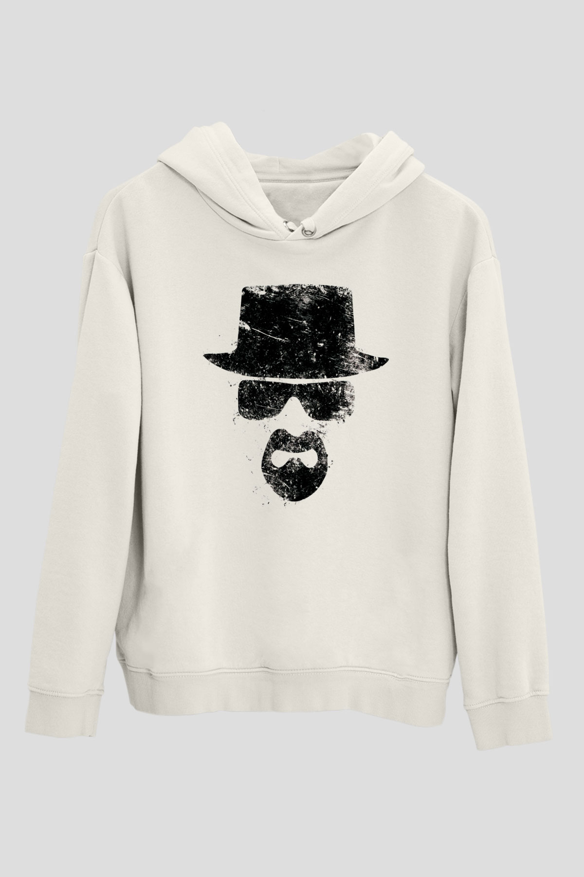 Breaking Bad Heisenberg Beyaz Unisex Kapşonlu Sweatshirt