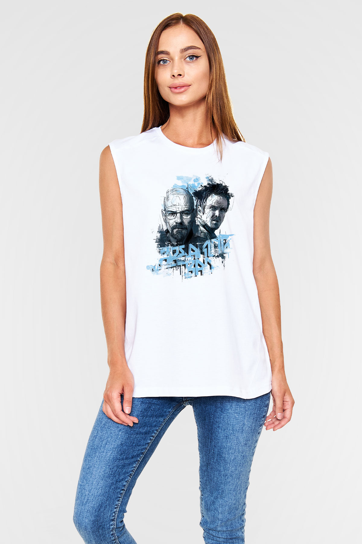 Breaking Bad Heisenberg Beyaz Unisex Kolsuz Tişört