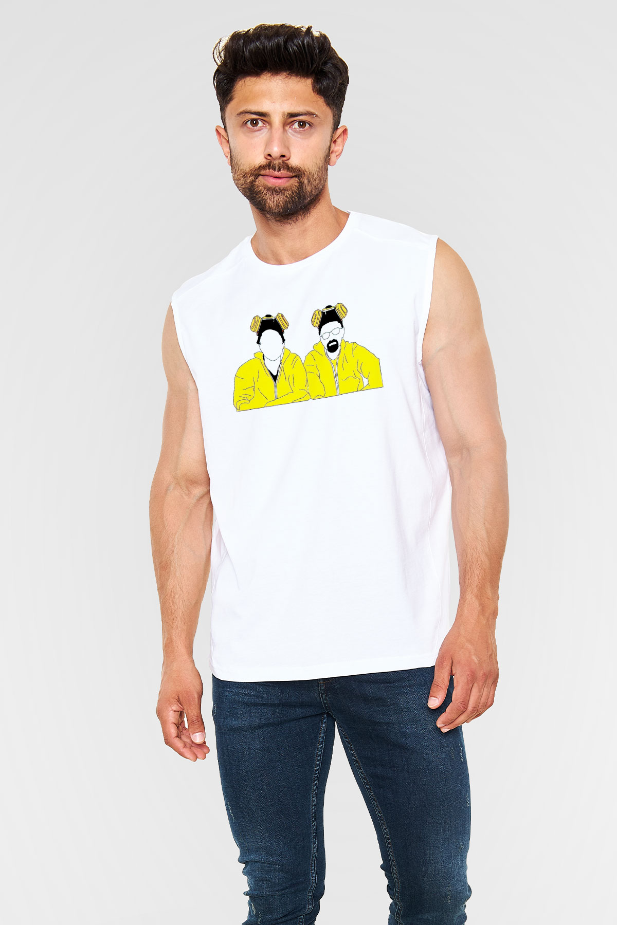 Breaking Bad Heisenberg Beyaz Unisex Kolsuz Tişört