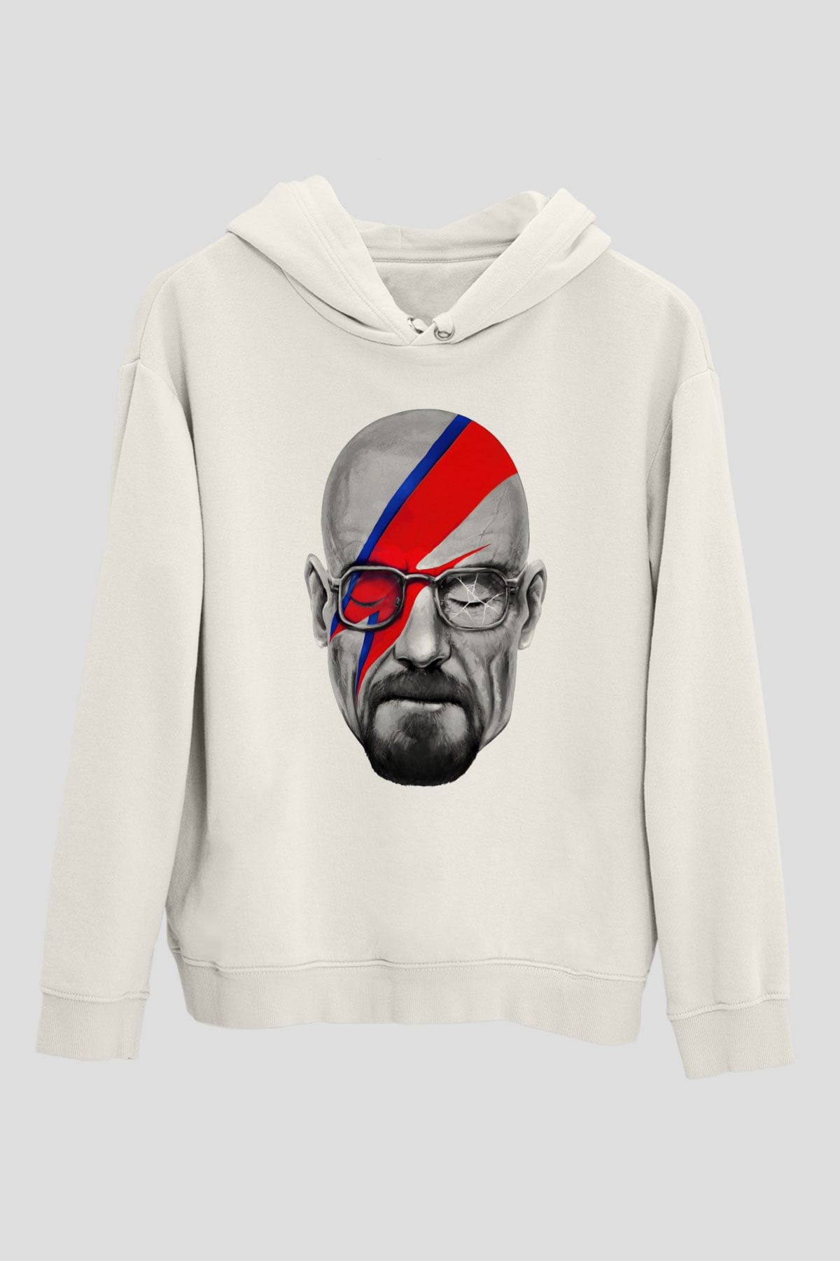 Breaking Bad Heisenberg Beyaz Unisex Kapşonlu Sweatshirt