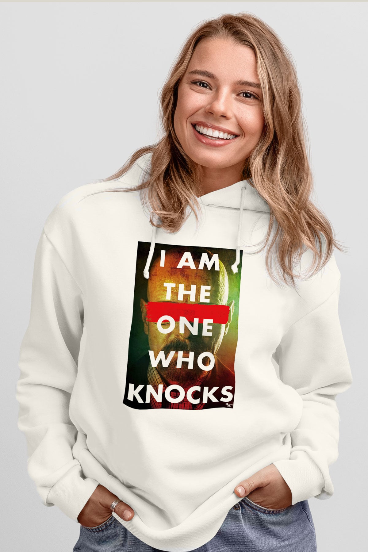 Breaking Bad Heisenberg Beyaz Unisex Kapşonlu Sweatshirt