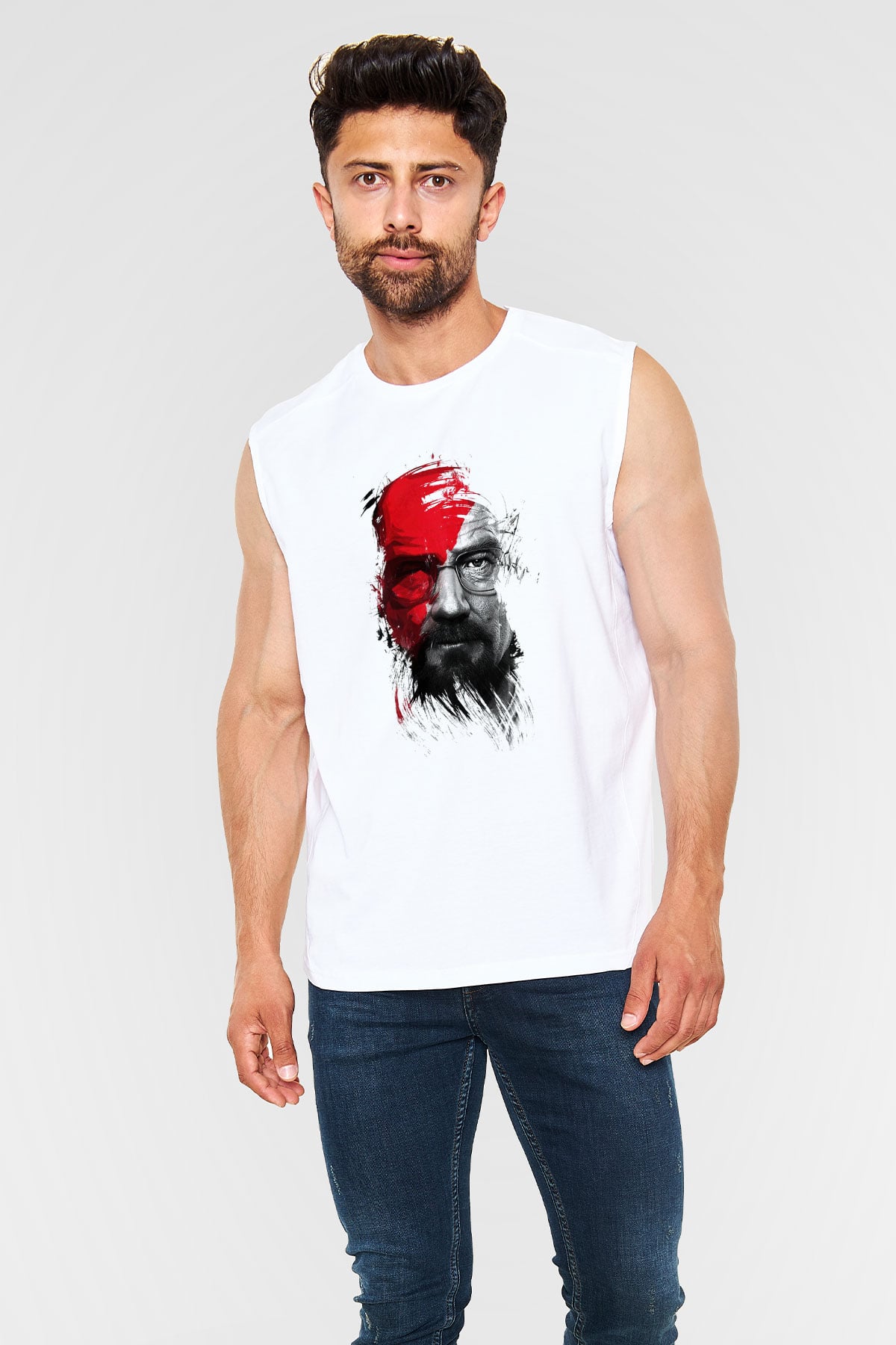 Breaking Bad Heisenberg Beyaz Unisex Kolsuz Tişört