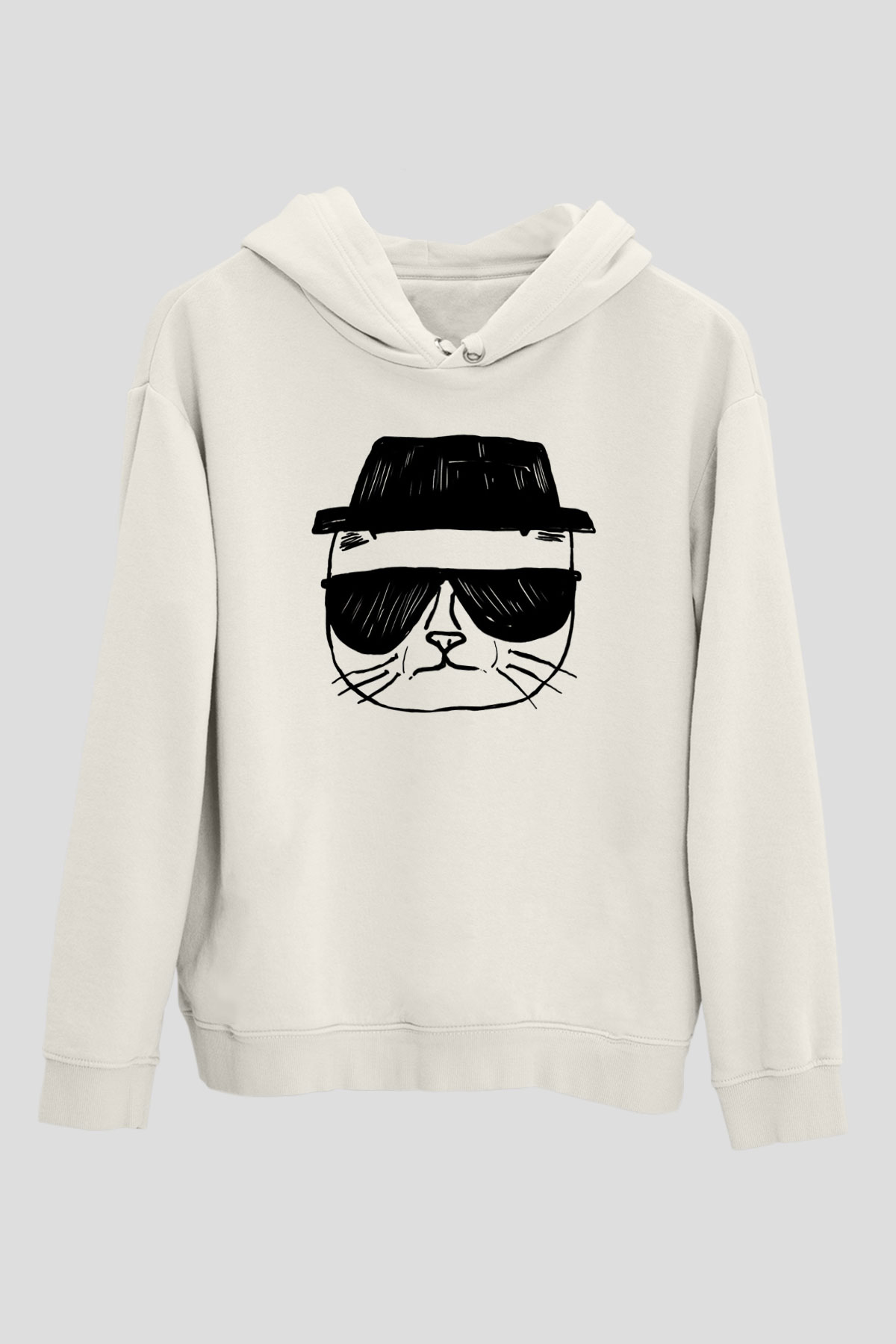 Breaking Bad Heisenberg Beyaz Unisex Kapşonlu Sweatshirt