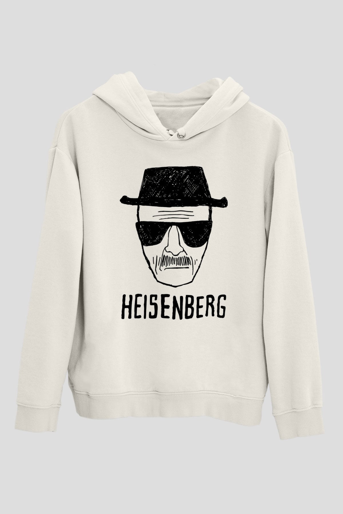 Breaking Bad Heisenberg Beyaz Unisex Kapşonlu Sweatshirt