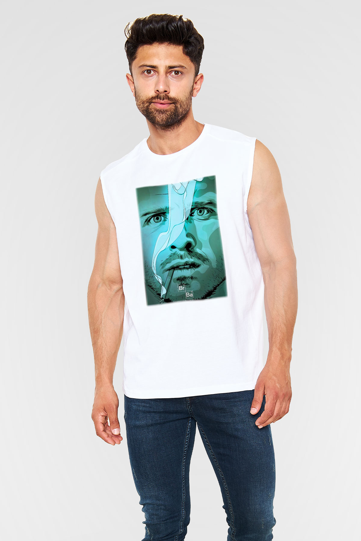 Breaking Bad Heisenberg Beyaz Unisex Kolsuz Tişört
