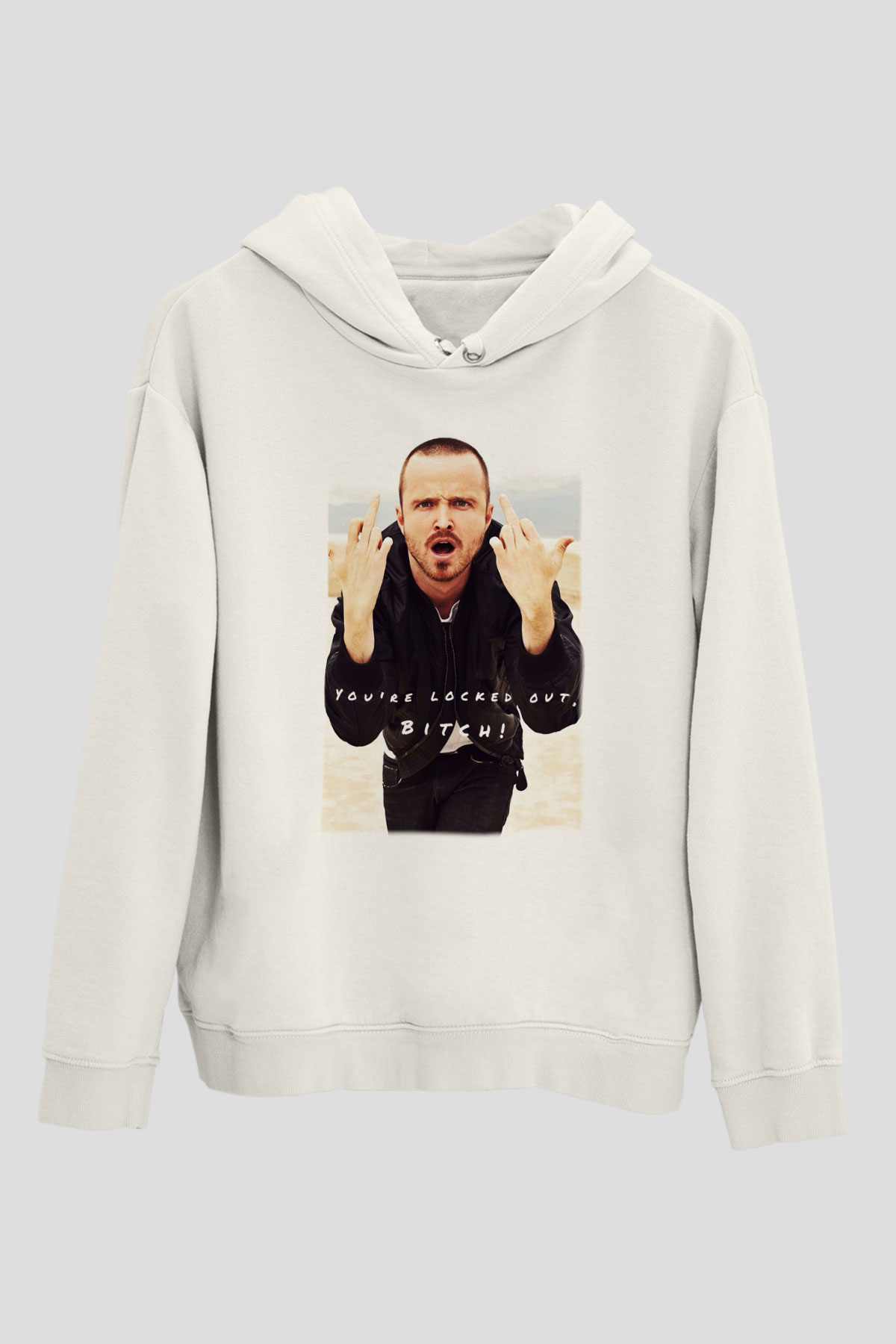 Breaking Bad Heisenberg Beyaz Unisex Kapşonlu Sweatshirt