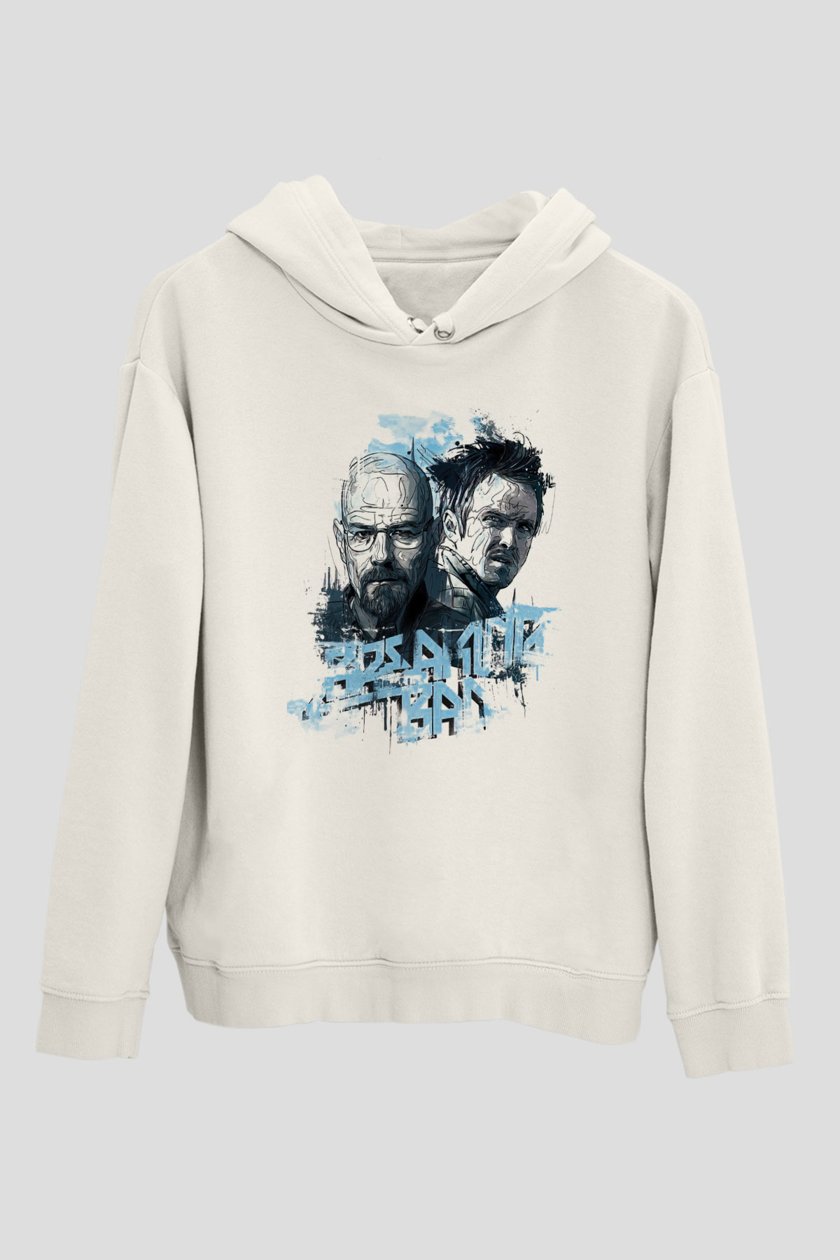 Breaking Bad Heisenberg Beyaz Unisex Kapşonlu Sweatshirt