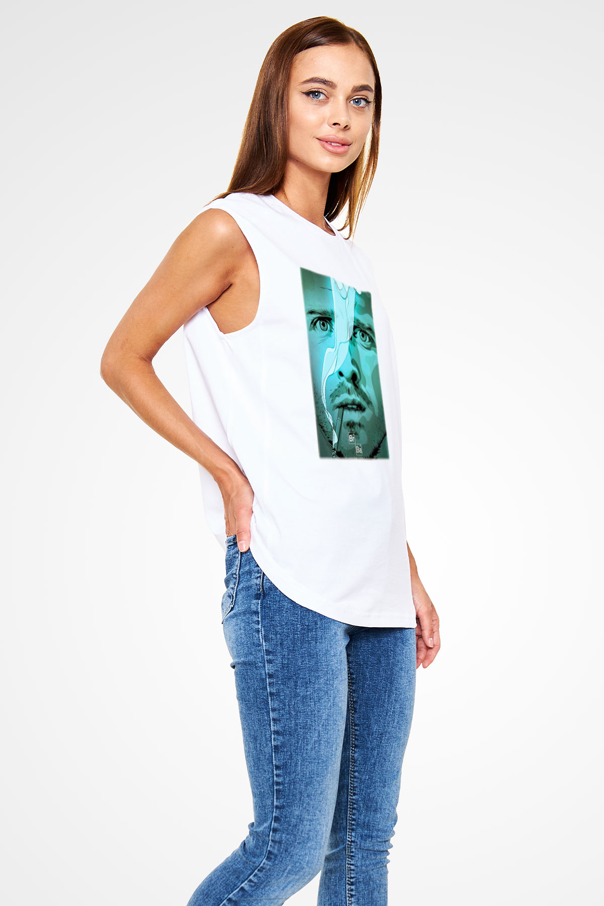 Breaking Bad Heisenberg Beyaz Unisex Kolsuz Tişört
