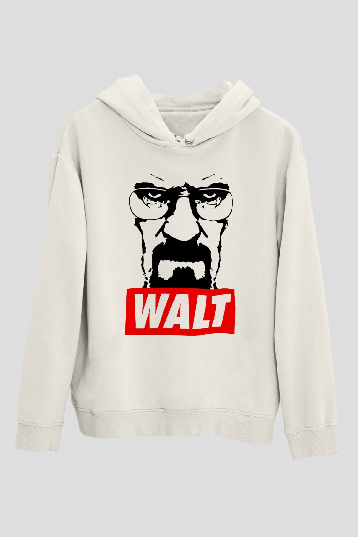 Breaking Bad Heisenberg Beyaz Unisex Kapşonlu Sweatshirt