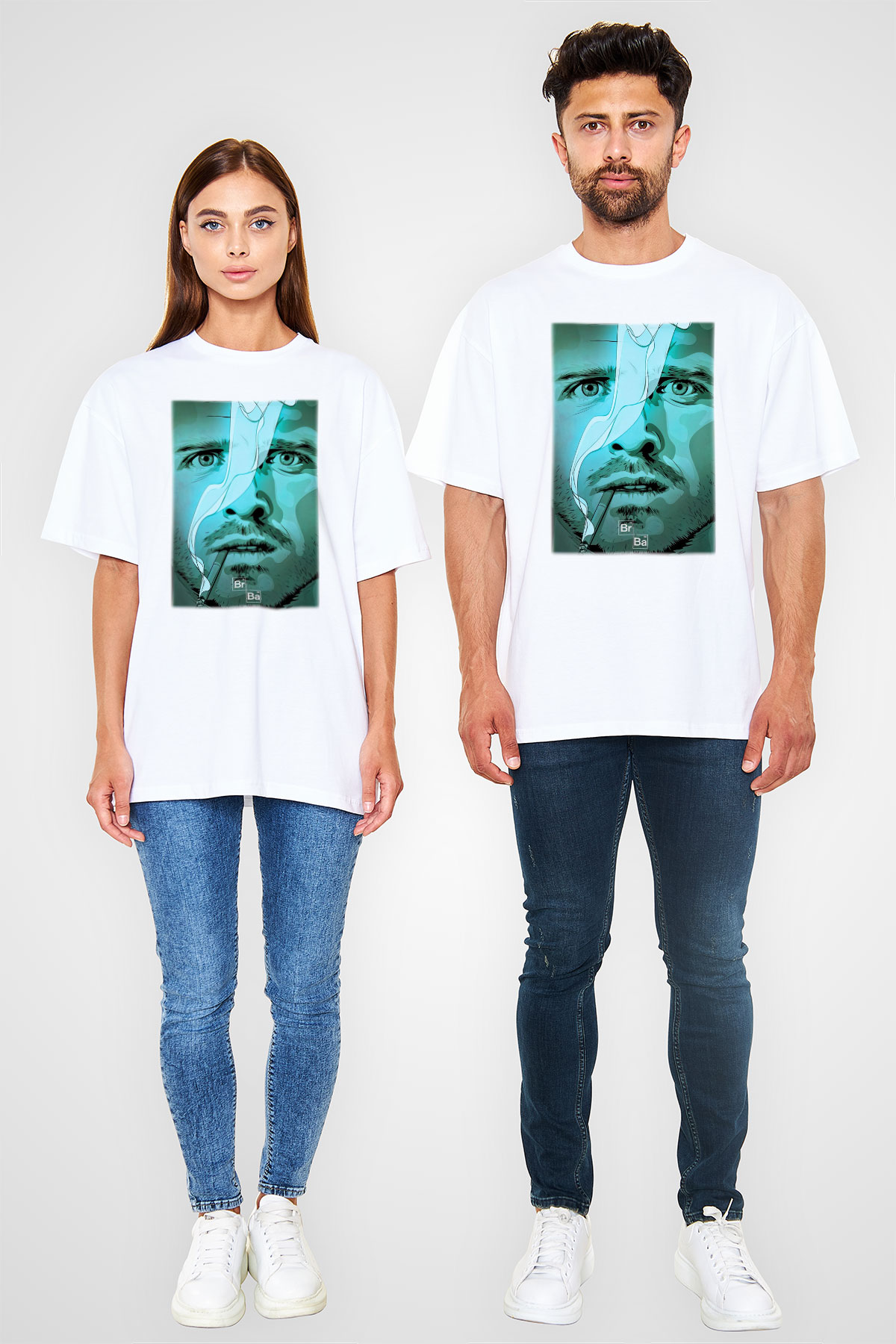 Breaking Bad Heisenberg Beyaz Unisex Oversize Tişört T-Shirt