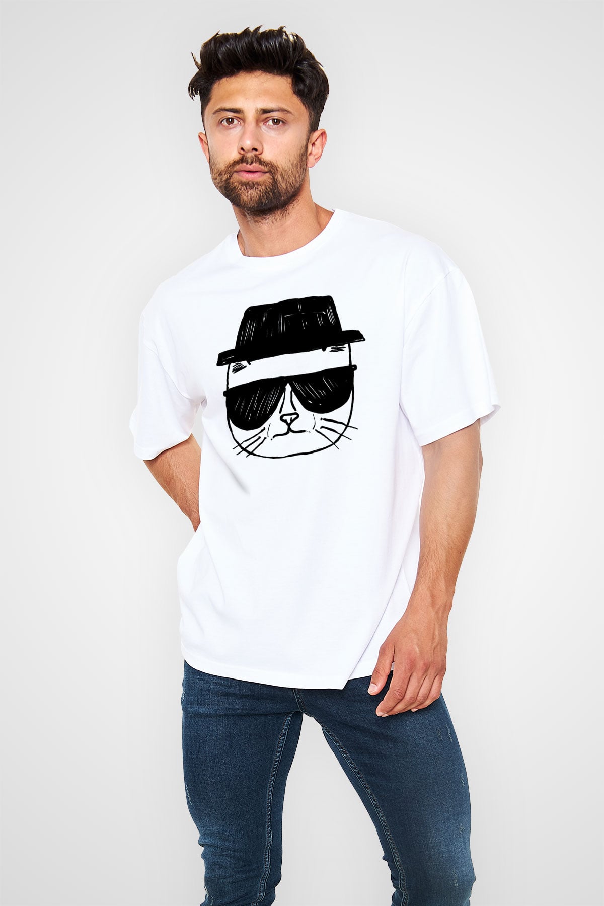 Breaking Bad Heisenberg Beyaz Unisex Oversize Tişört T-Shirt