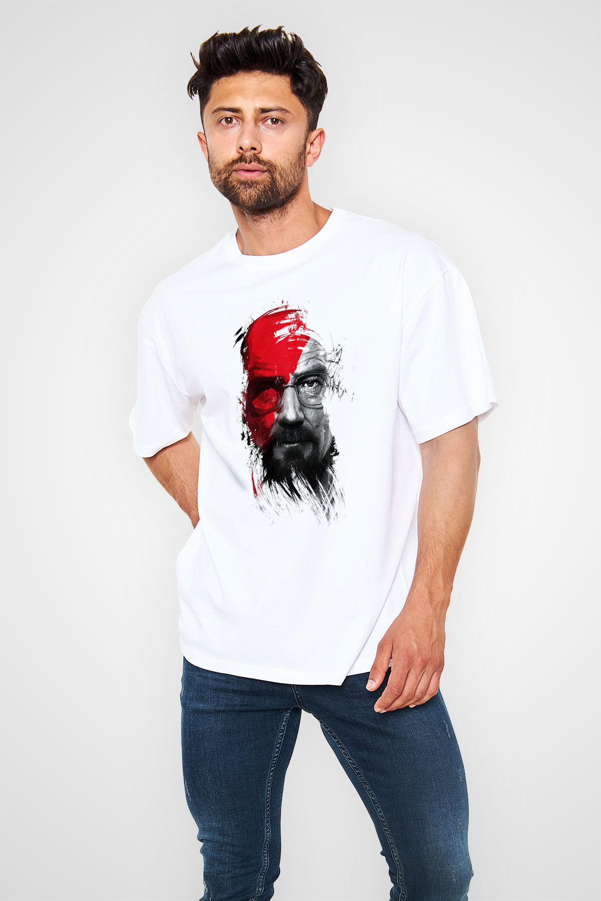 Breaking Bad Heisenberg Beyaz Unisex Oversize Tişört T-Shirt