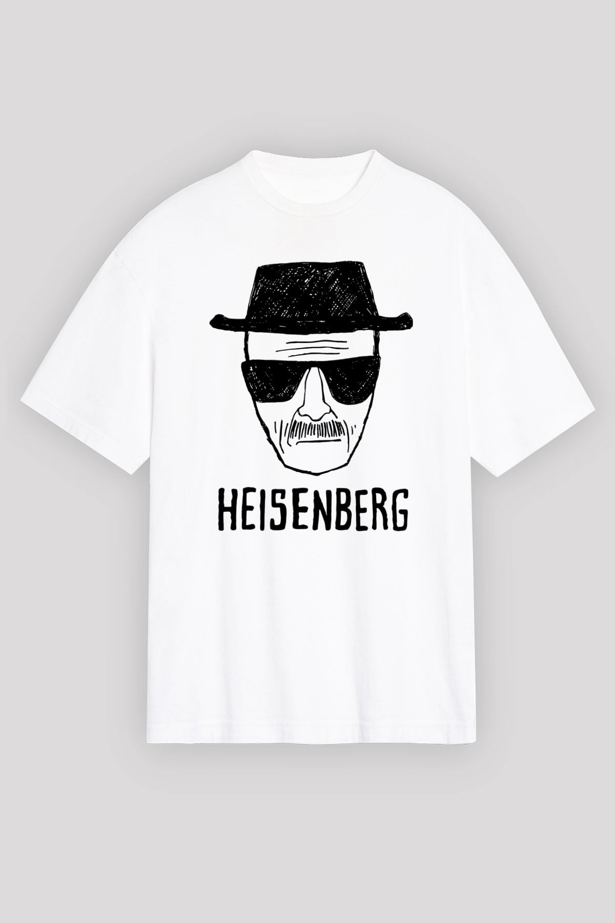 Breaking Bad Heisenberg Beyaz Unisex Oversize Tişört T-Shirt