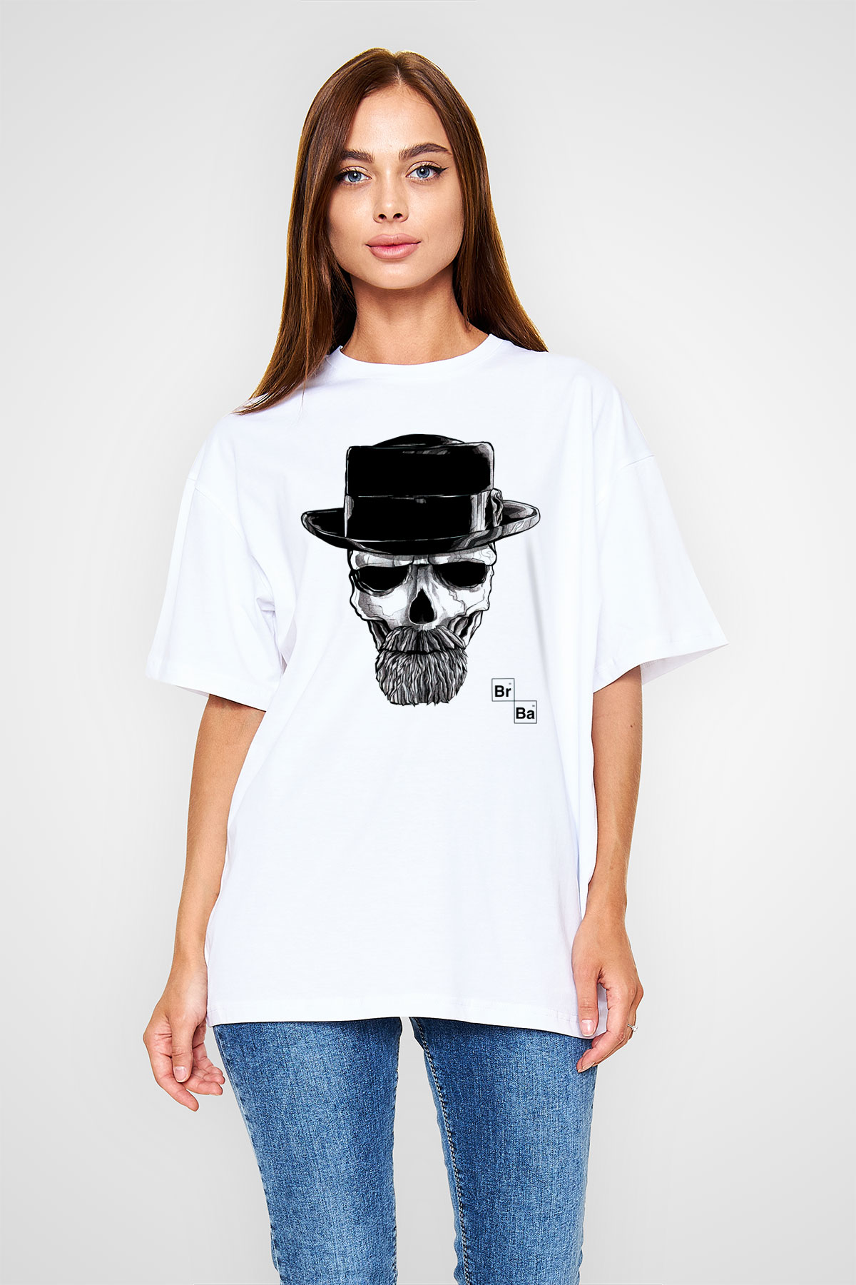 Breaking Bad Heisenberg Beyaz Unisex Oversize Tişört T-Shirt