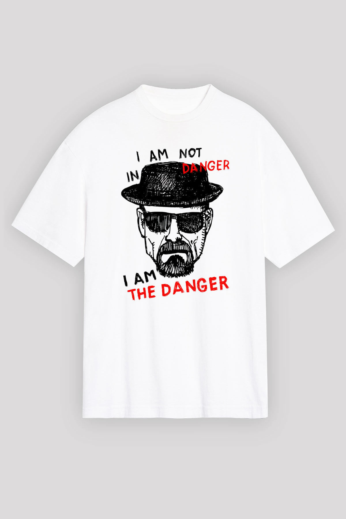 Breaking Bad Heisenberg Beyaz Unisex Oversize Tişört T-Shirt