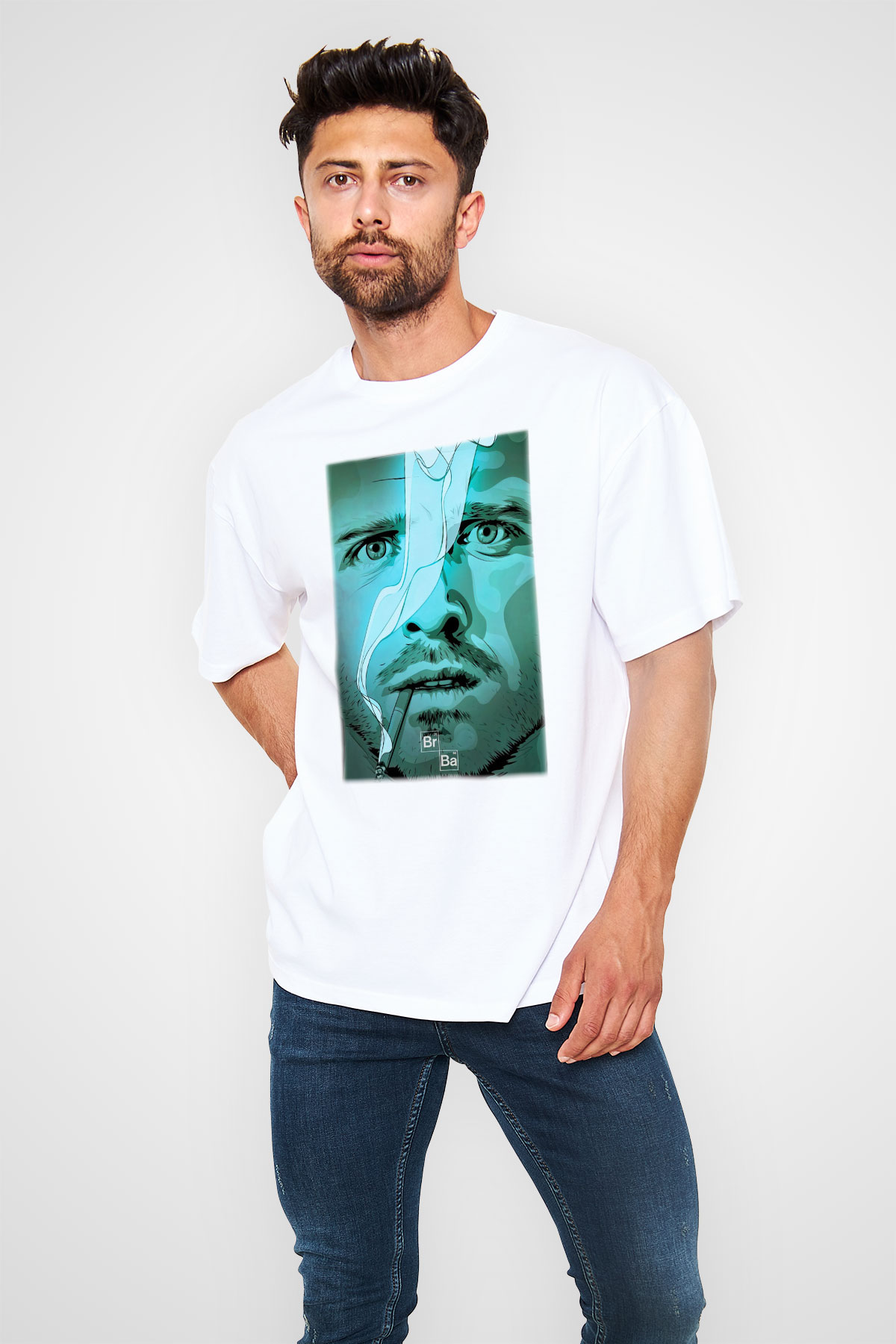 Breaking Bad Heisenberg Beyaz Unisex Oversize Tişört T-Shirt