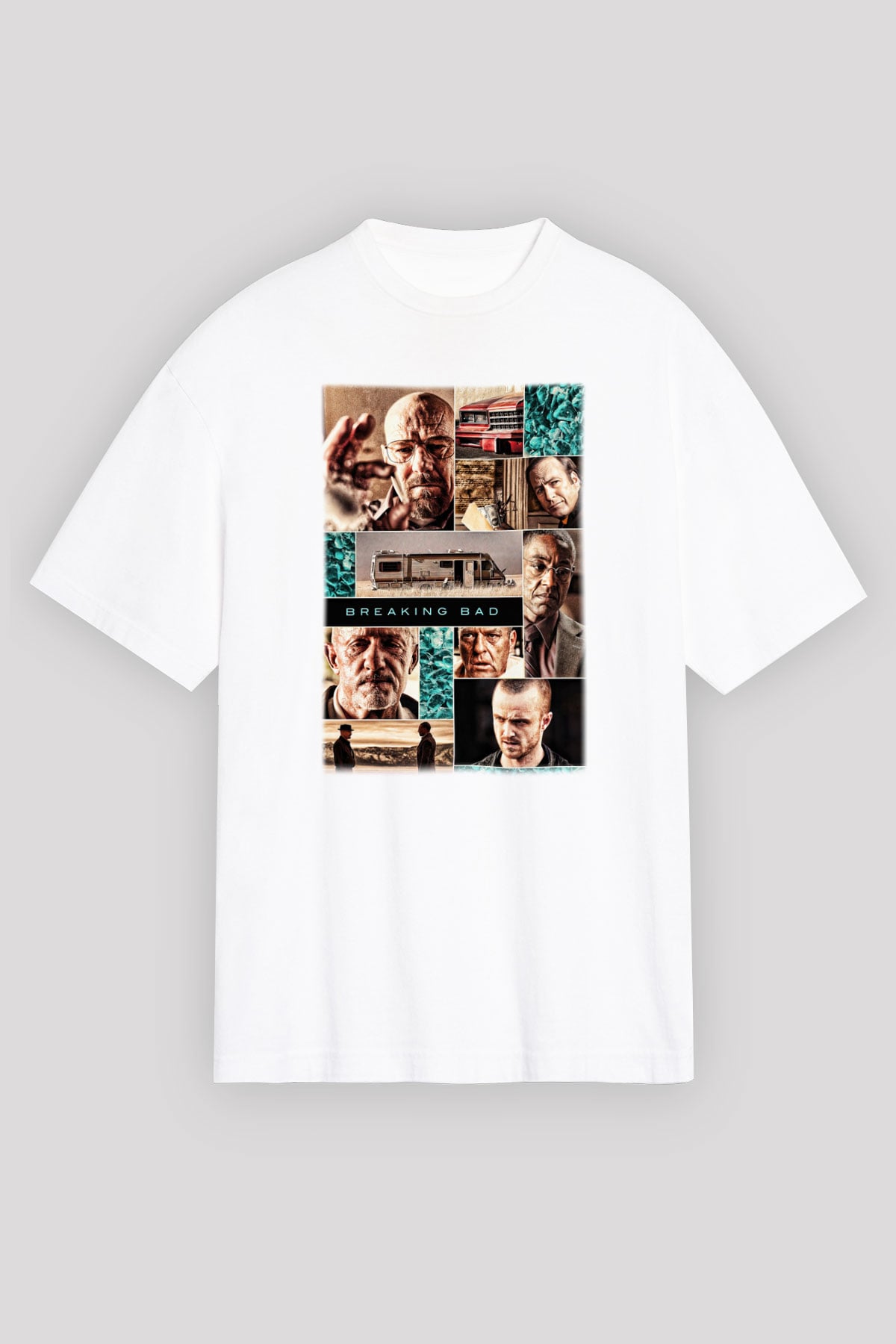 Breaking Bad Heisenberg Beyaz Unisex Oversize Tişört T-Shirt
