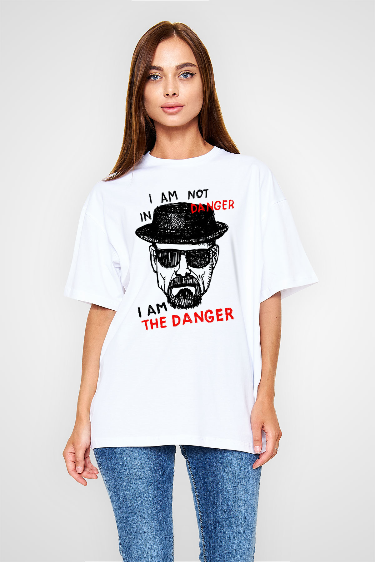 Breaking Bad Heisenberg Beyaz Unisex Oversize Tişört T-Shirt