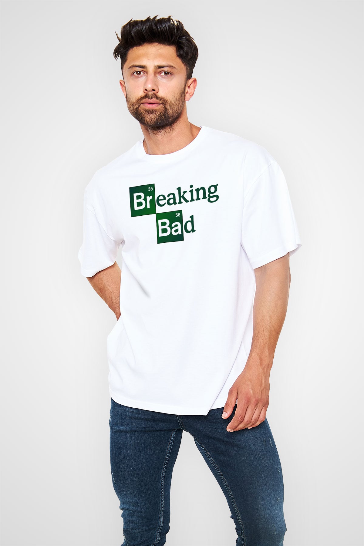 Breaking Bad Heisenberg Beyaz Unisex Oversize Tişört T-Shirt