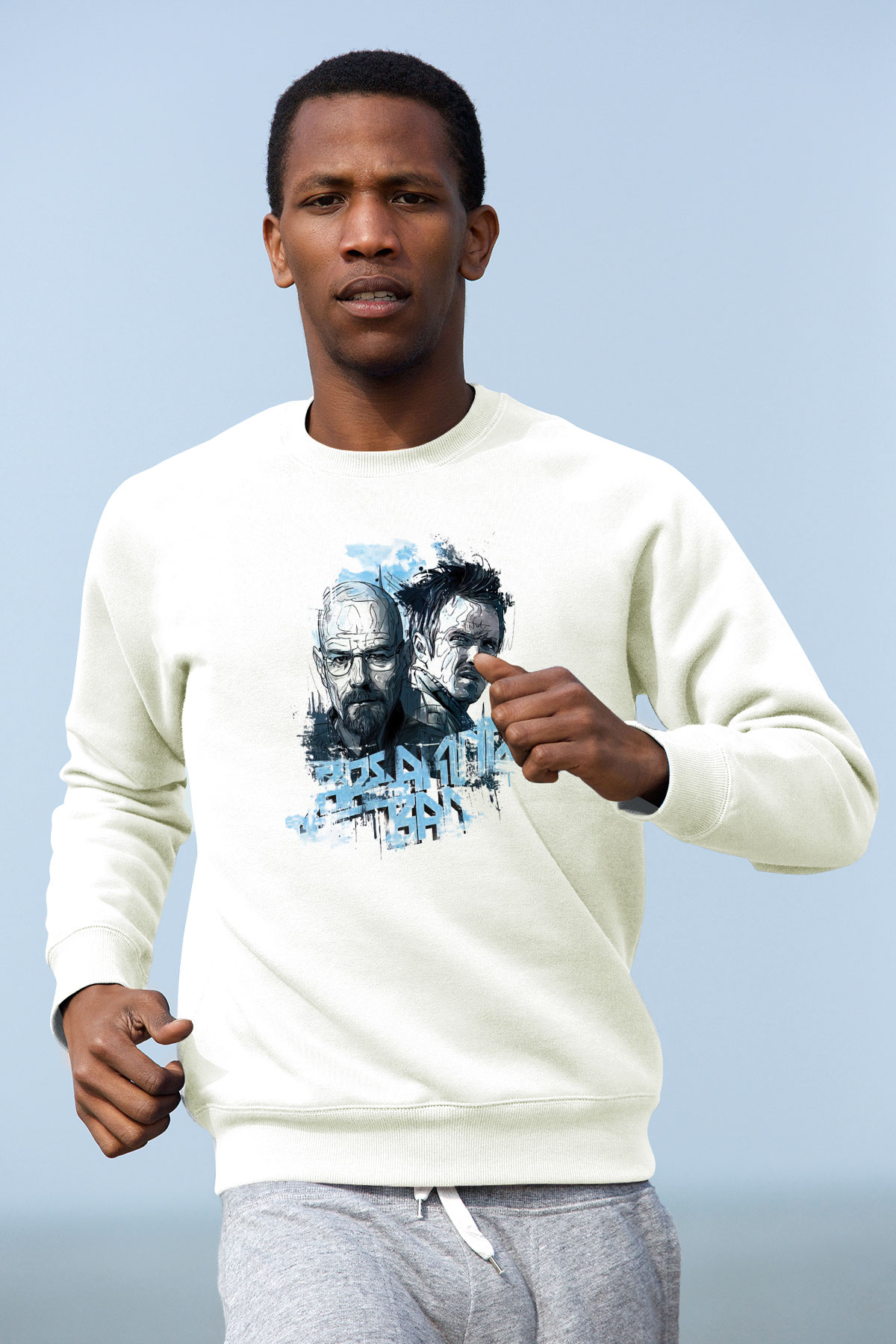 Breaking Bad Heisenberg Beyaz Unisex Sweatshirt