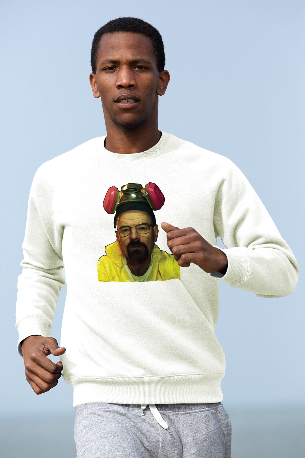 Breaking Bad Heisenberg Beyaz Unisex Sweatshirt